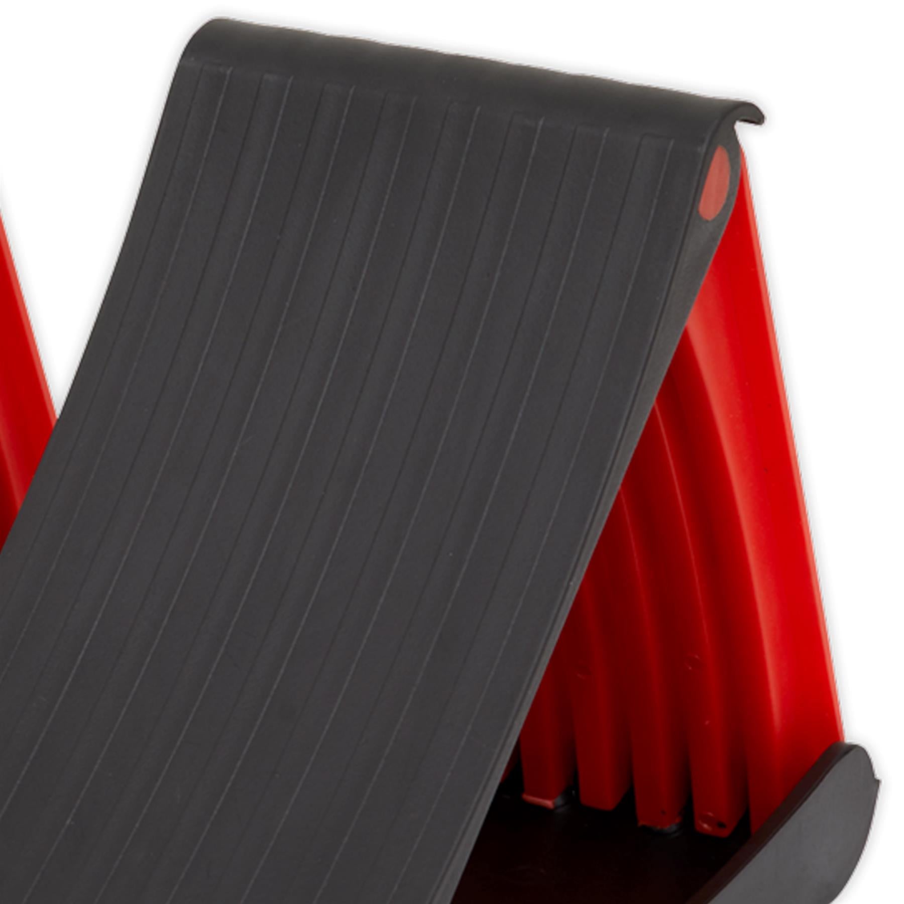 Fold Flat Wheel Chocks Pair Car Van Caravan Emergency Tyre Change Sealey