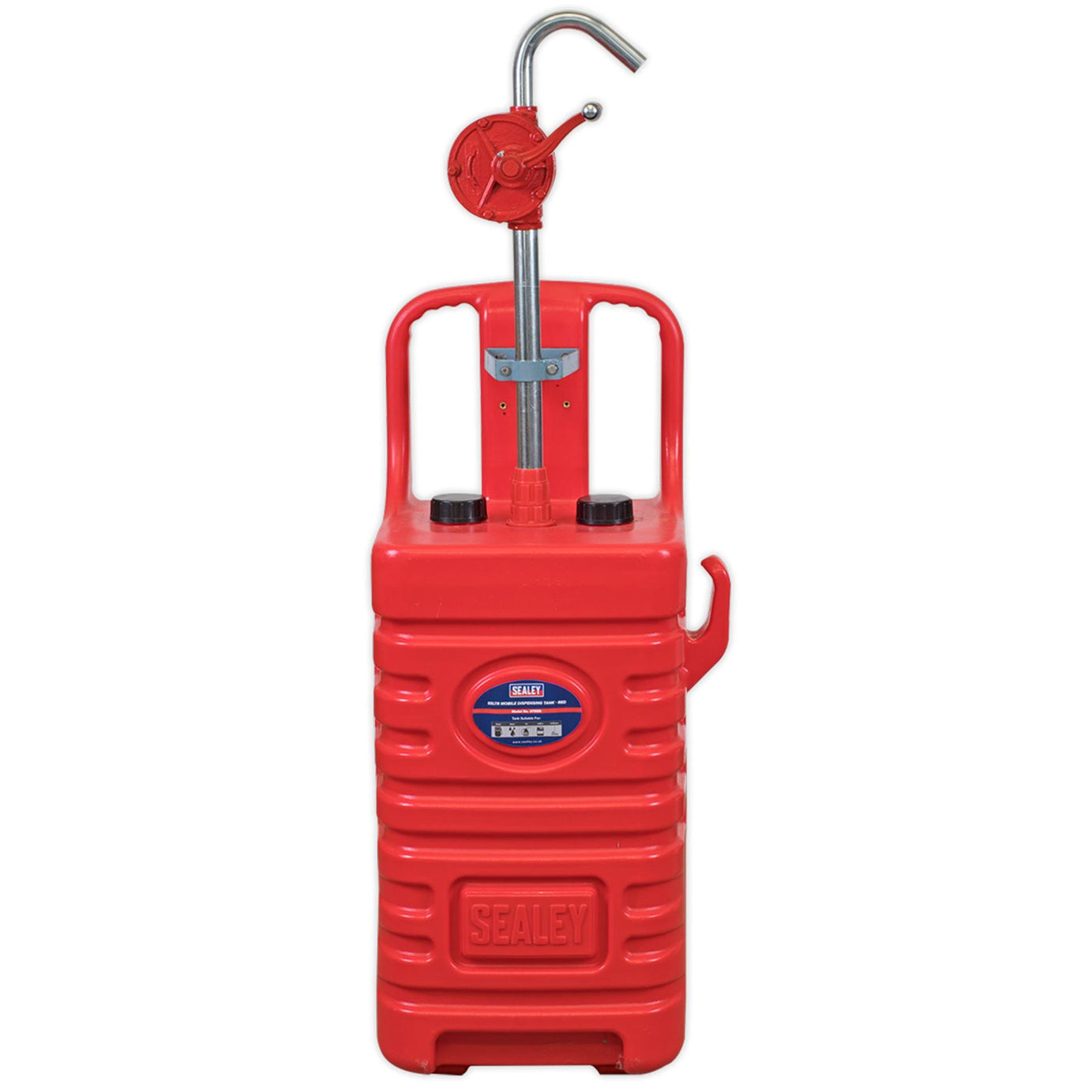 Sealey Mobile Dispensing Tank 55L with Oil Rotary Pump - Red
