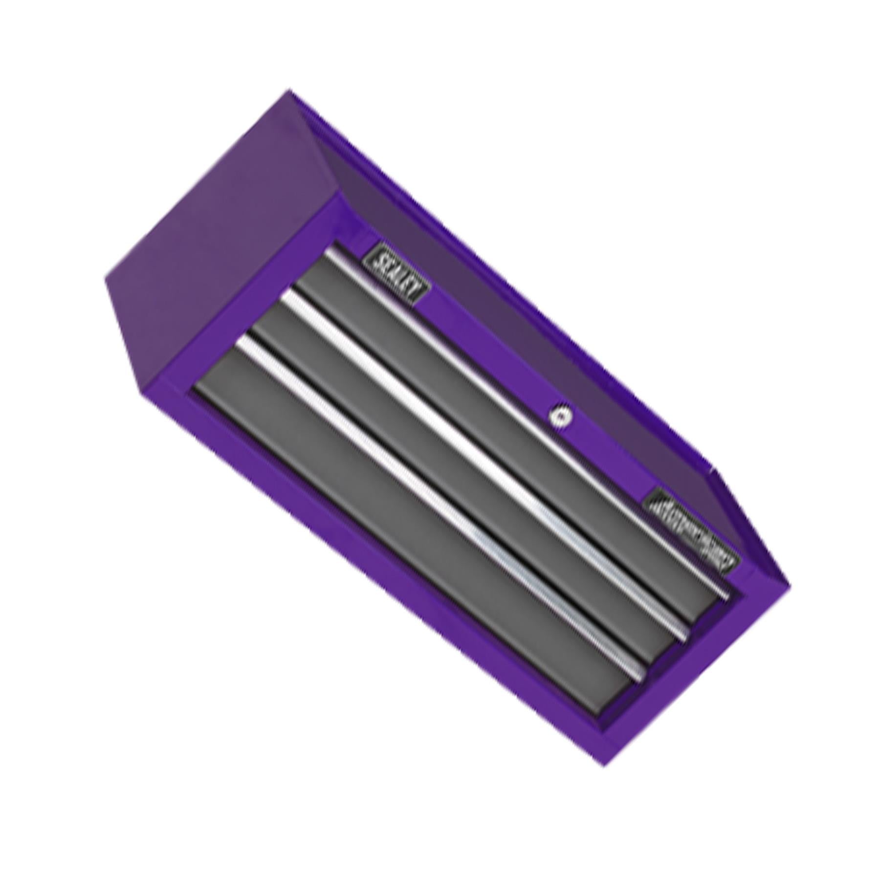 Sealey Mid-Box 3 Drawer with Ball-Bearing Slides - Purple/Grey