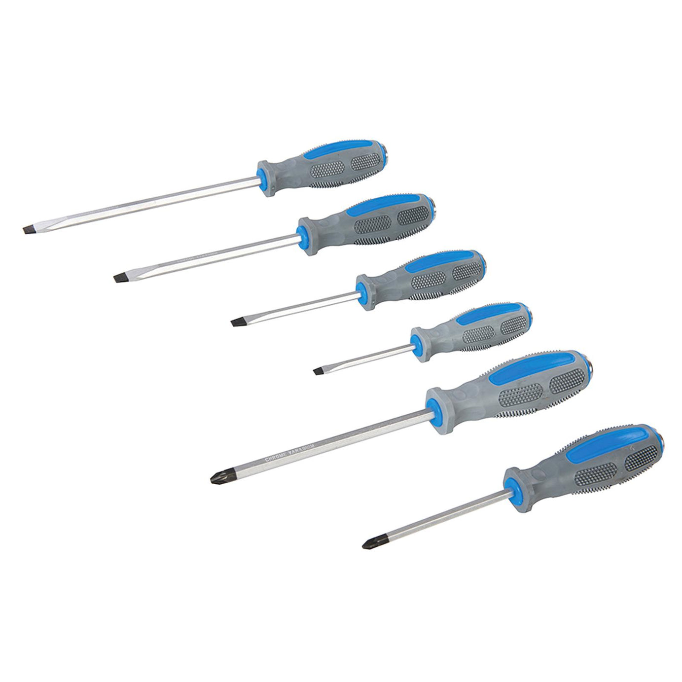 Hammer-Through Screwdriver Set 6pce Impact Resistant Mixed Polymer Handle