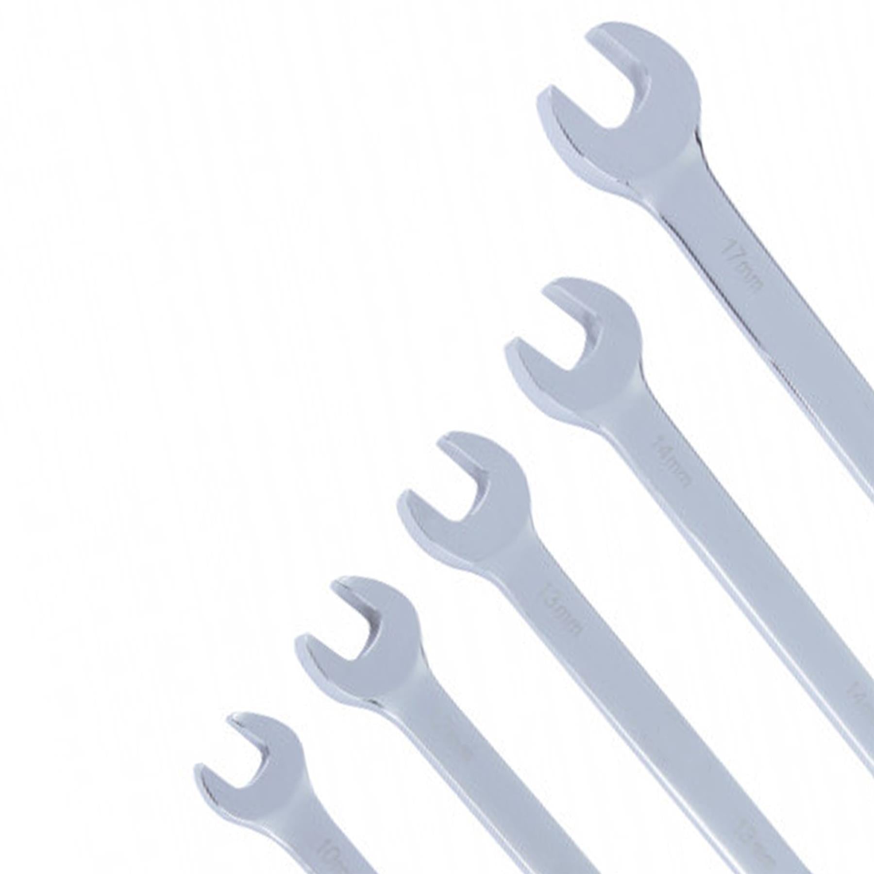 6 Piece Flexible Ratchet Spanner Set. Ratcheting Spanners with Flex Head