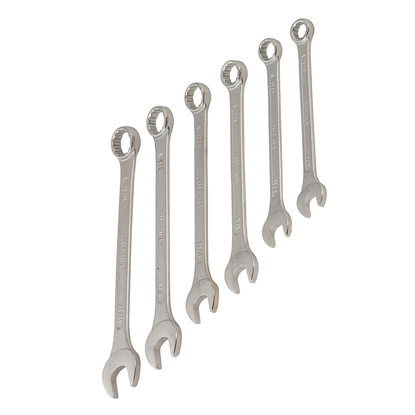 Imperial/Af Combination Spanner Set Open Ended/Ring Chrome Vanadium Steel 6 Pce