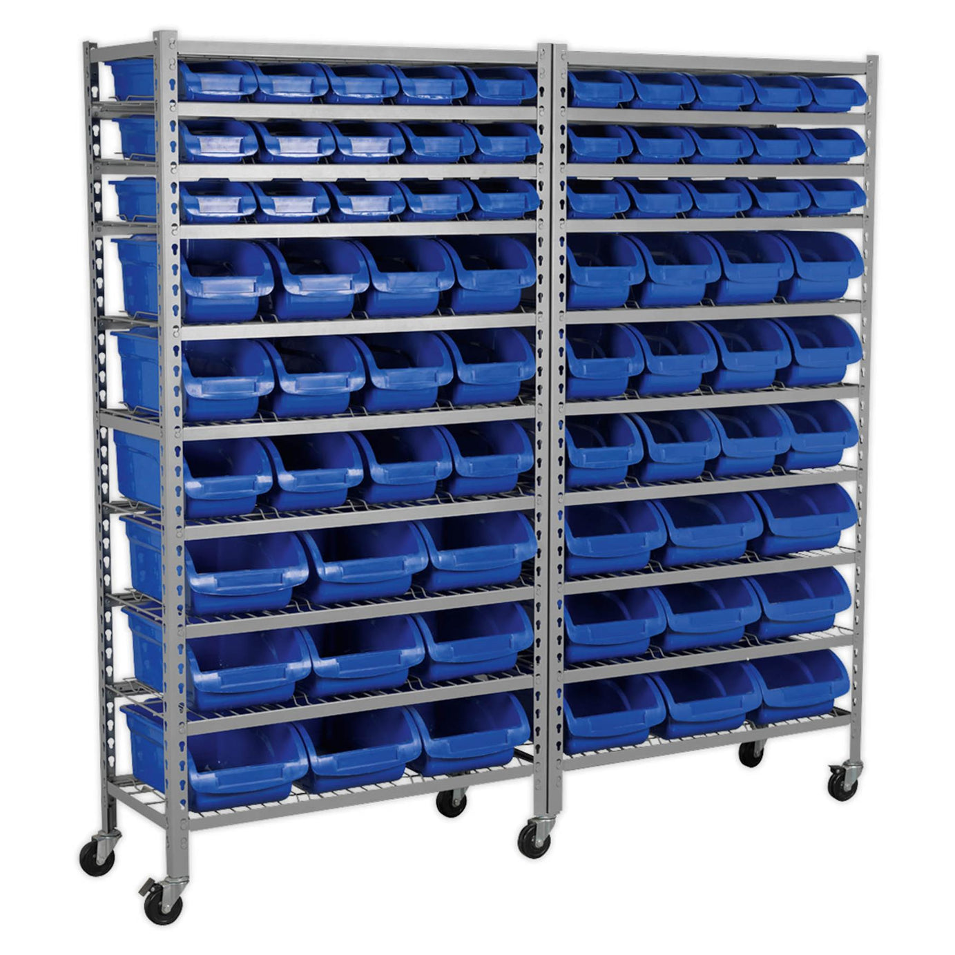 Sealey Mobile Bin Storage System 72 Bins Maximum weight of 200kg