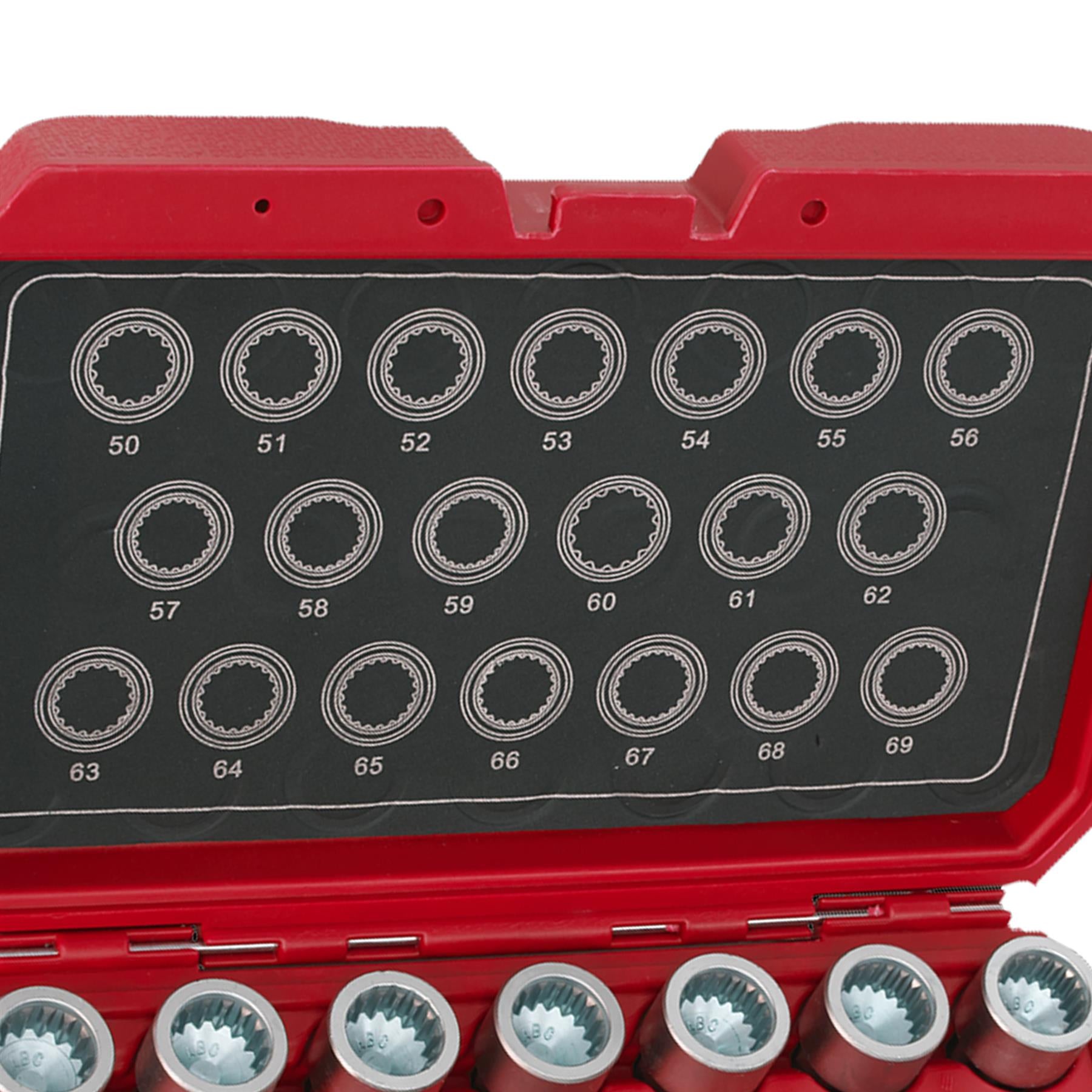 Sealey Locking Wheel Nut Key Set 20pc - Porsche