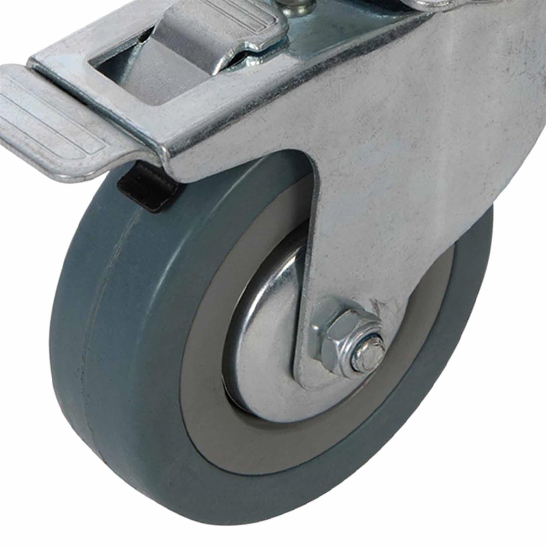 Heavy Duty Swivel Rubber Castor Caster Wheels Cart Wheel 100mm 8 PC