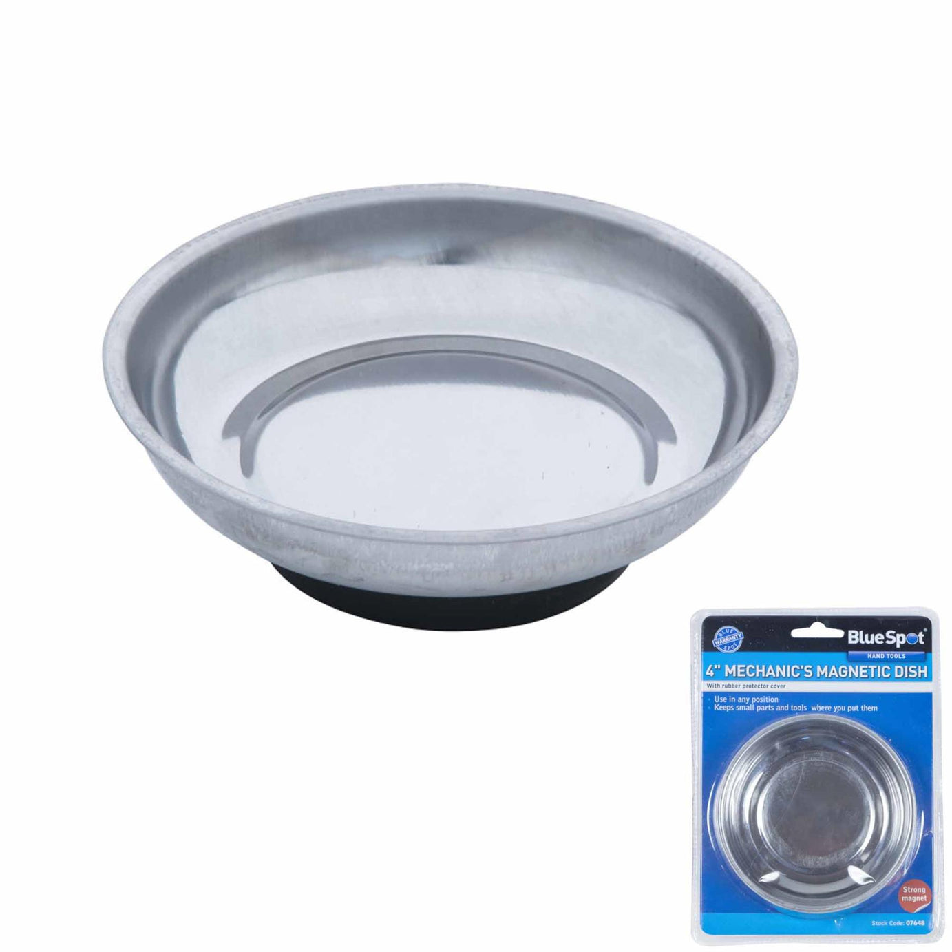 BlueSpot 100mm Magnetic Stainless Steel Tray Storage Dish Holder 4" Garage/Workshop