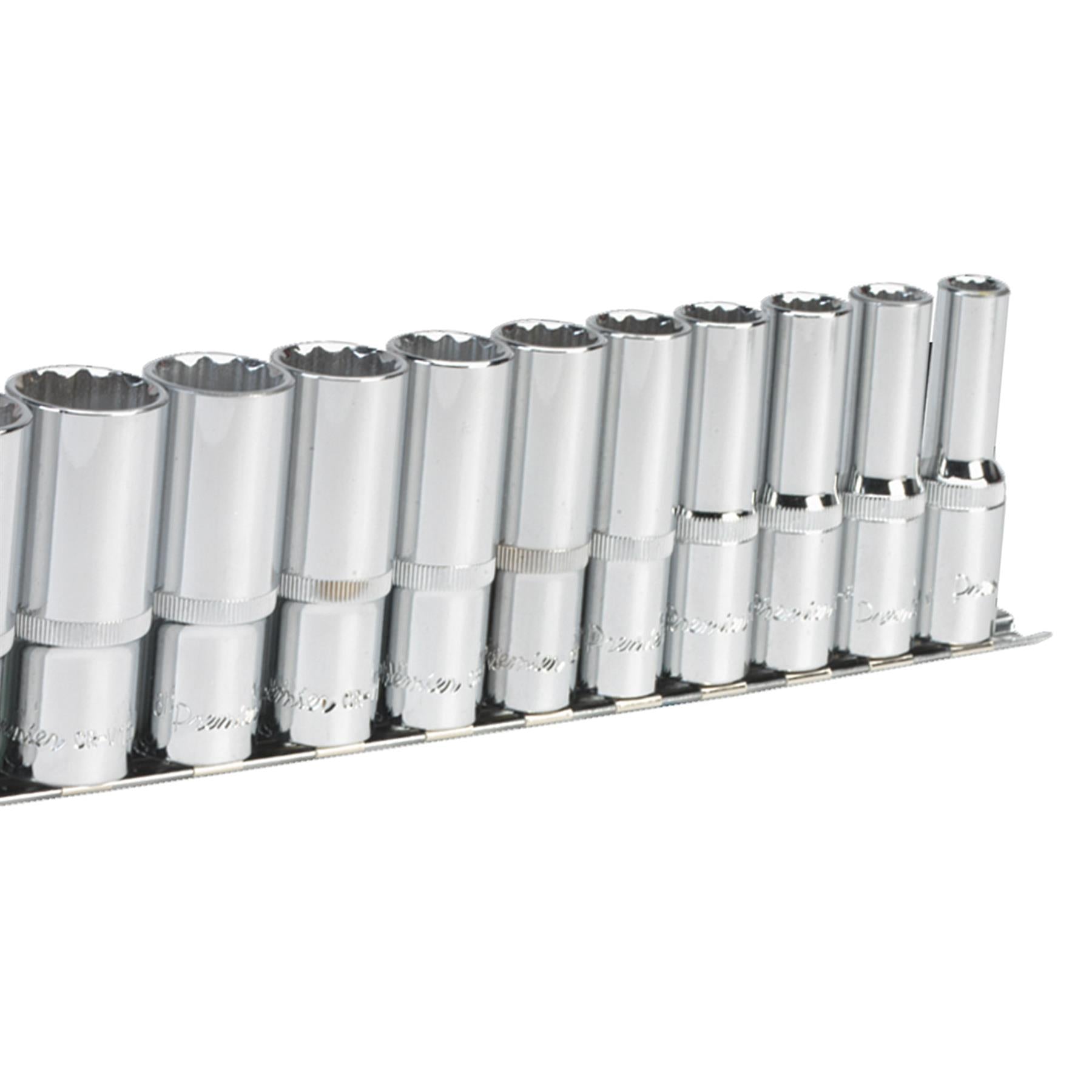 Sealey Socket Set 13pc 1/2"Sq Drive 12pt Deep WallDrive Imperial