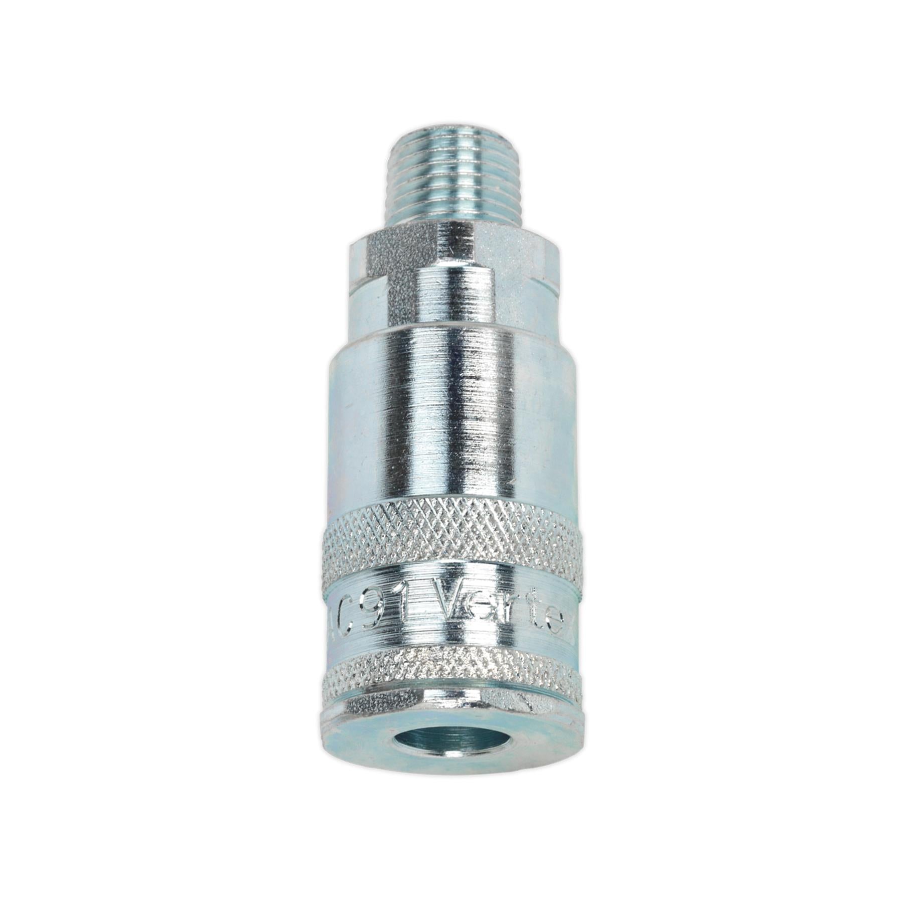 Sealey Male 1/4"BSPT Coupling Body Air Coupler Compressor Connector Pack of 5