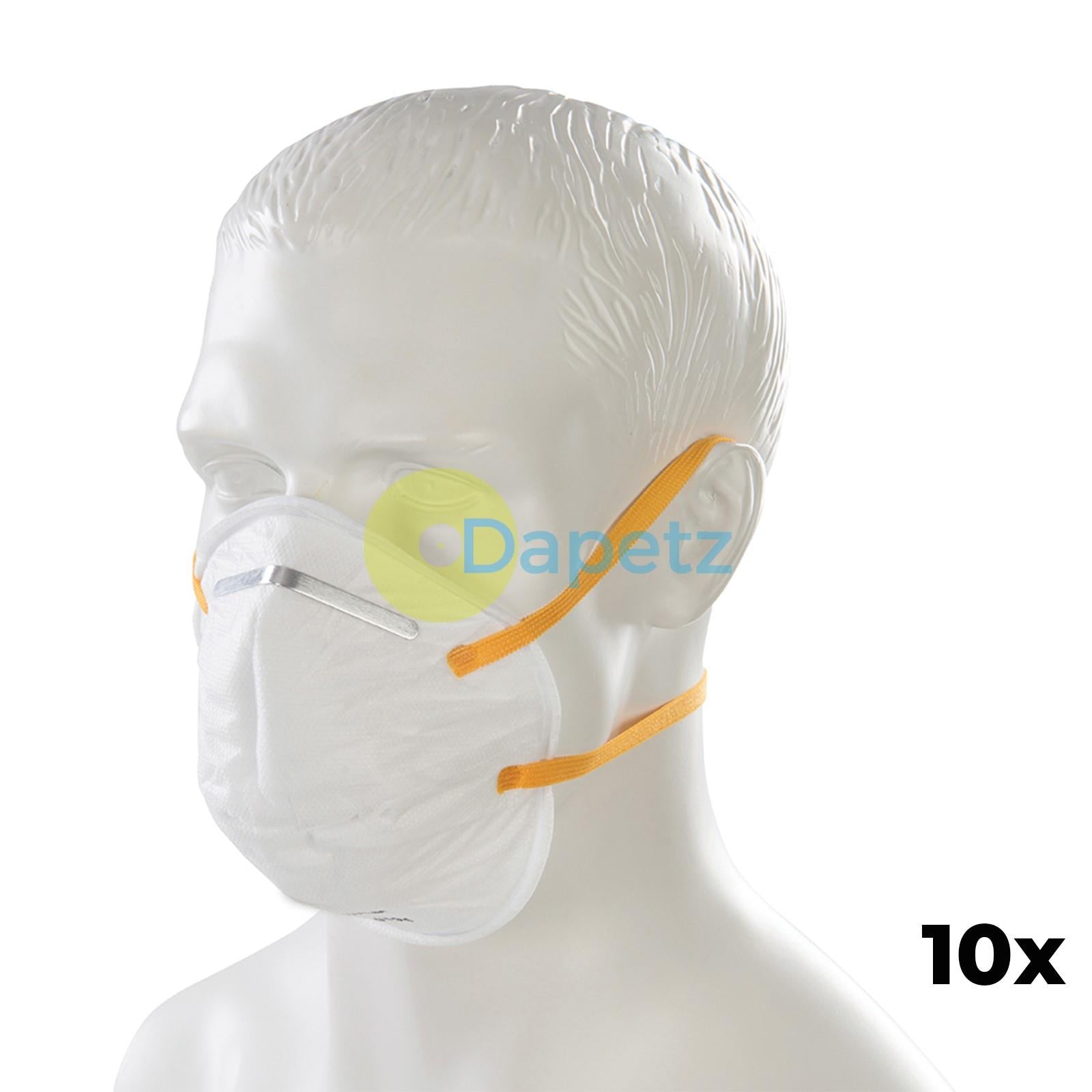 10 Face Mask Respirator FFP1 Sanding Paint Aerosol Dust Bodyshop Safety Moulded