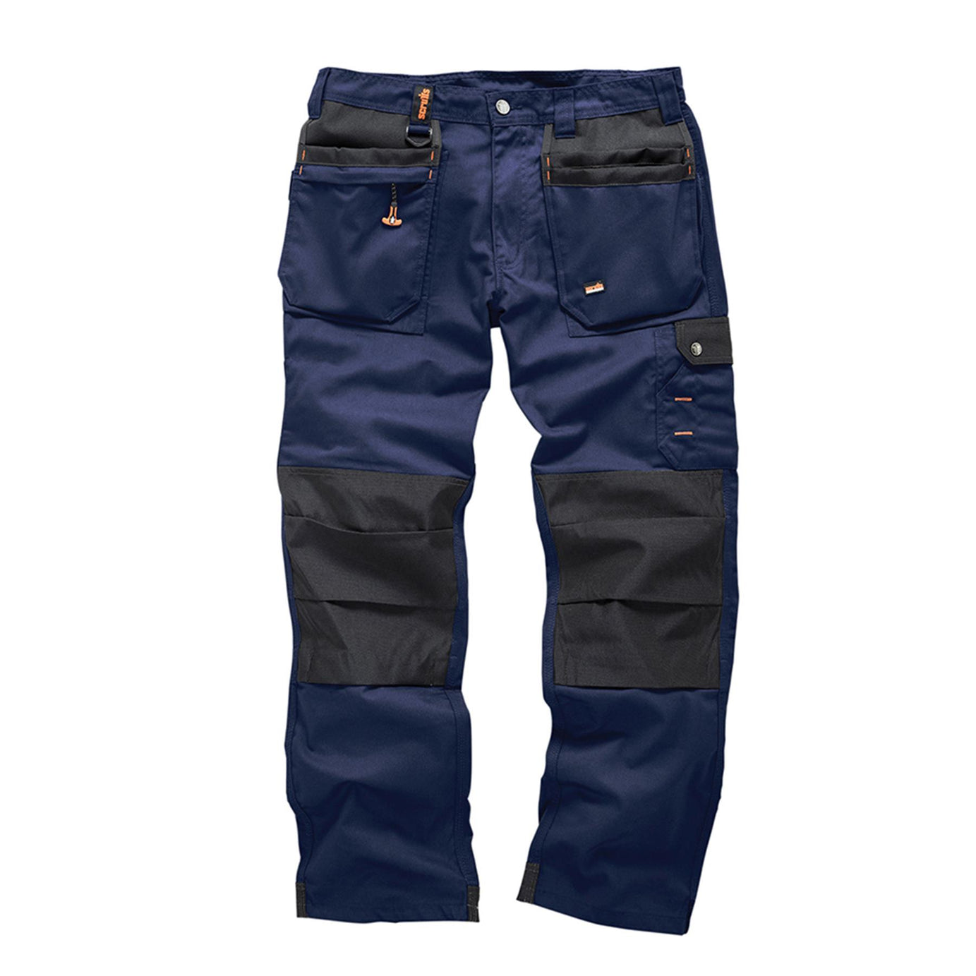 Scruffs Worker Plus Work Trousers 30R Navy Cargo Combat Hard Wearing Trouser
