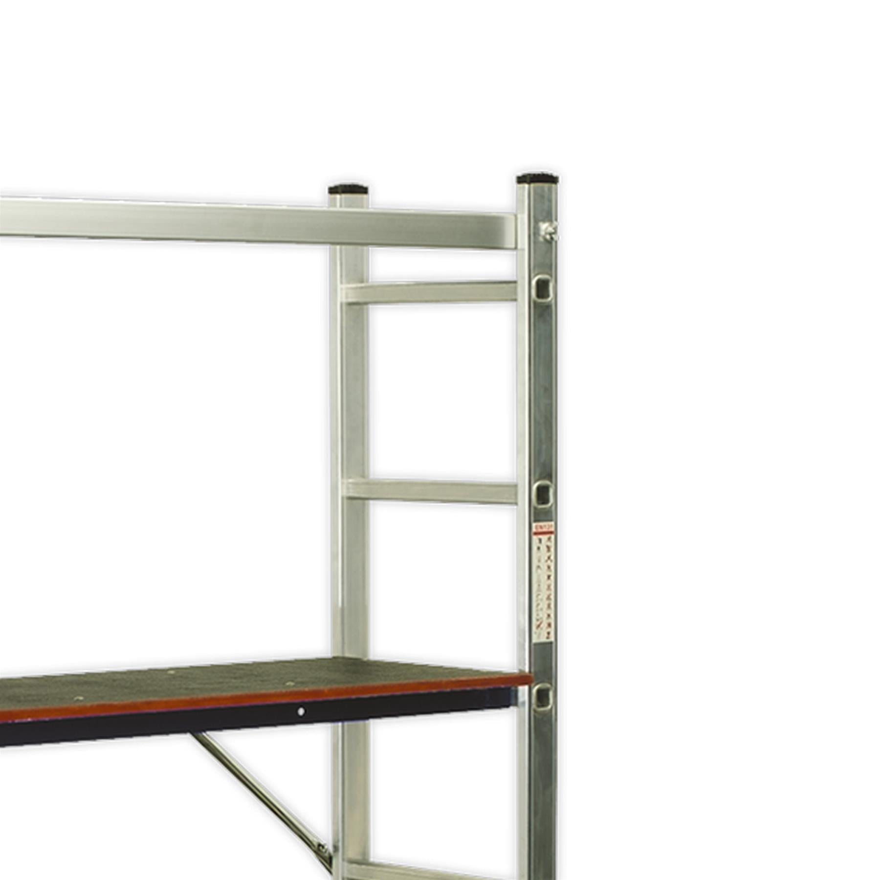 Sealey Aluminium Scaffold Ladder 4-Way EN 131 Used As Extending, Single, Step Or Complete Scaffolding Unit