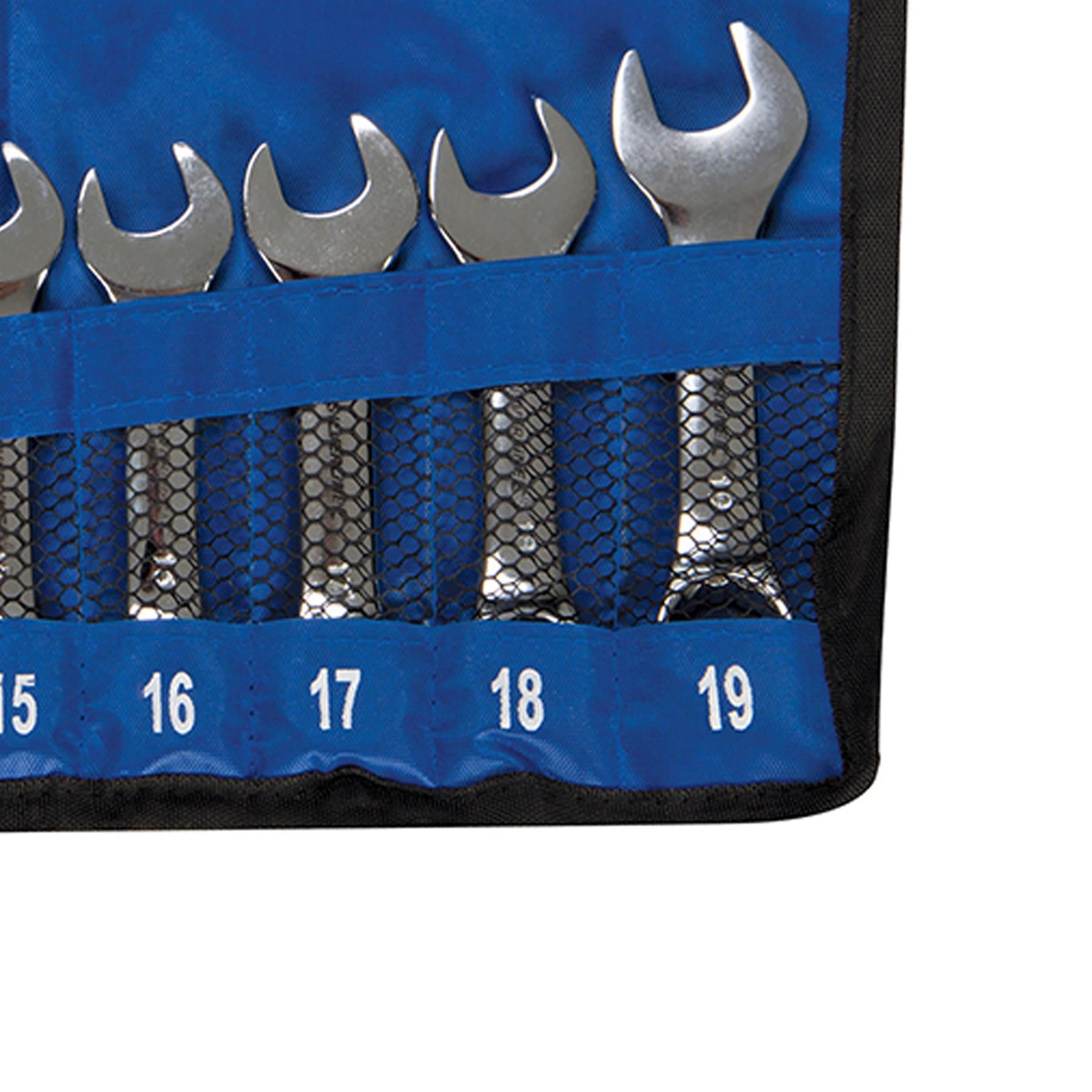 New 10Pc Confined Space Stubby Crv Combination Spanner Set 10mm - 19mm Short