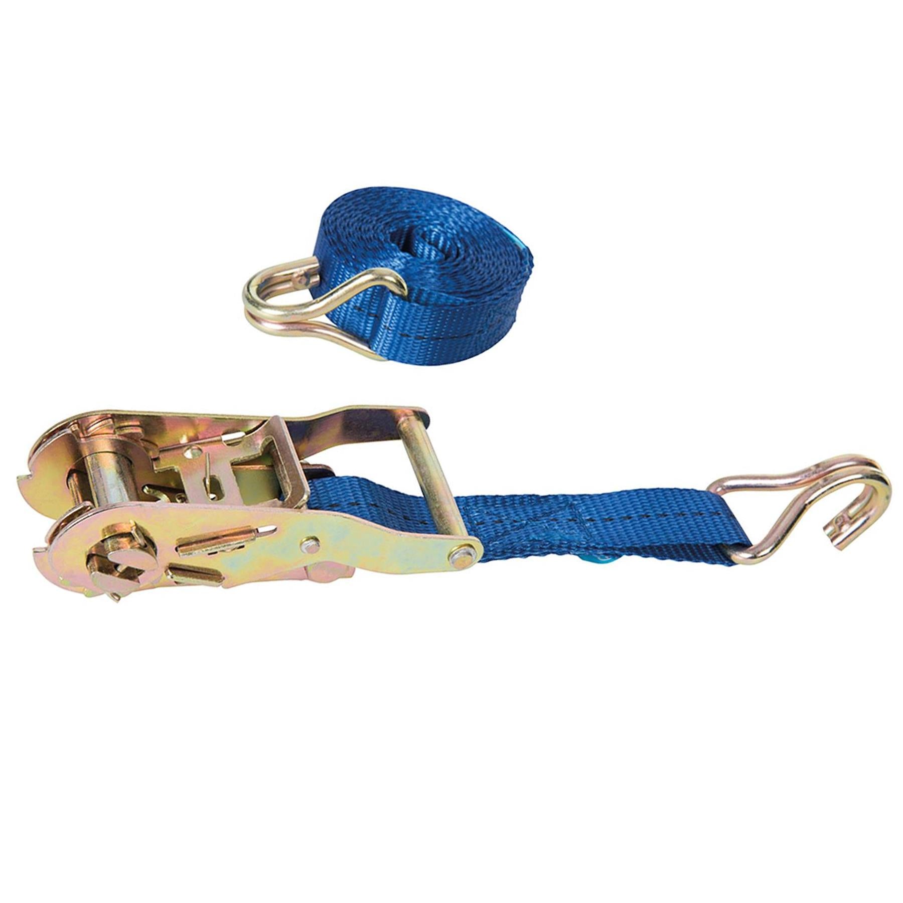 Ratchet Tie Down Strap J-Hook 3M X 25mm - Rated 350Kg Capacity 1000Kg New