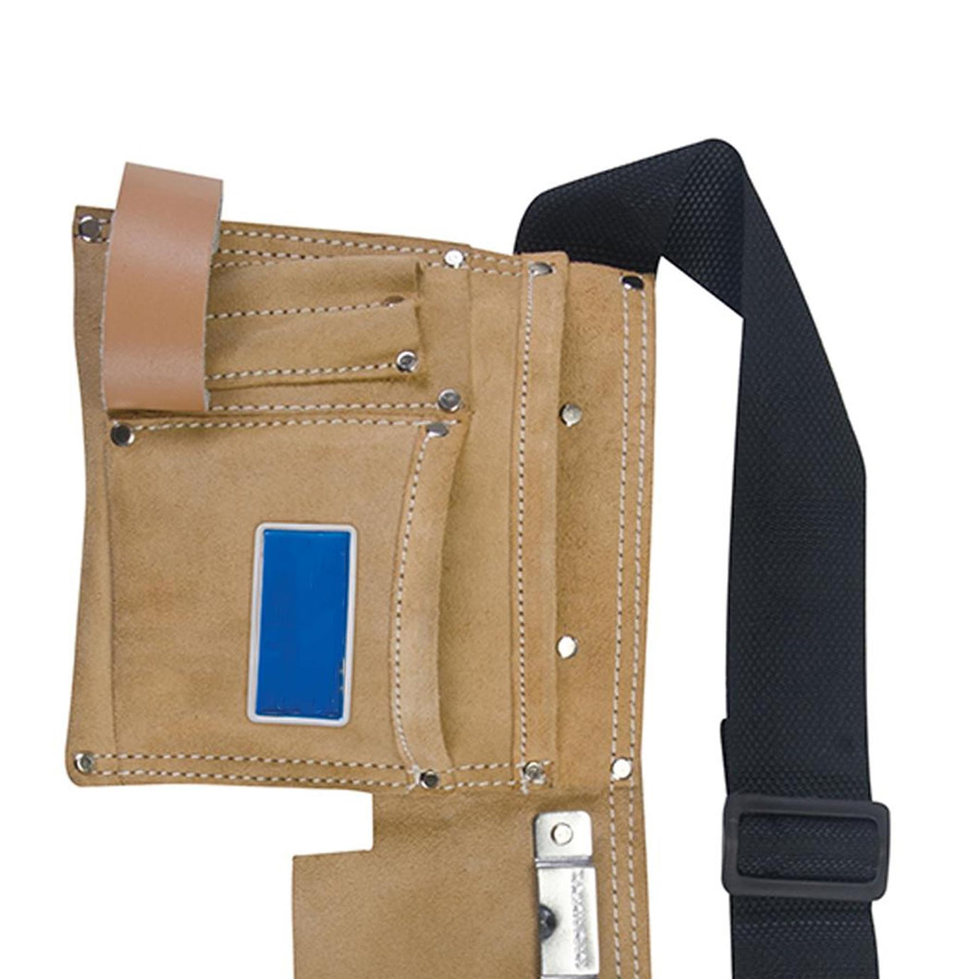 11 Pocket Double Tool Belt Leather Nails Pouch DIY Carpenter Roofing Holster