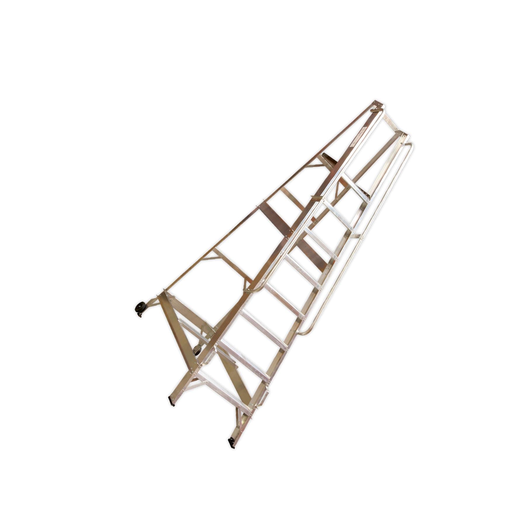 Sealey Warehouse Steps 14-Tread - WS14 Non-Slip Safety Hand Rails