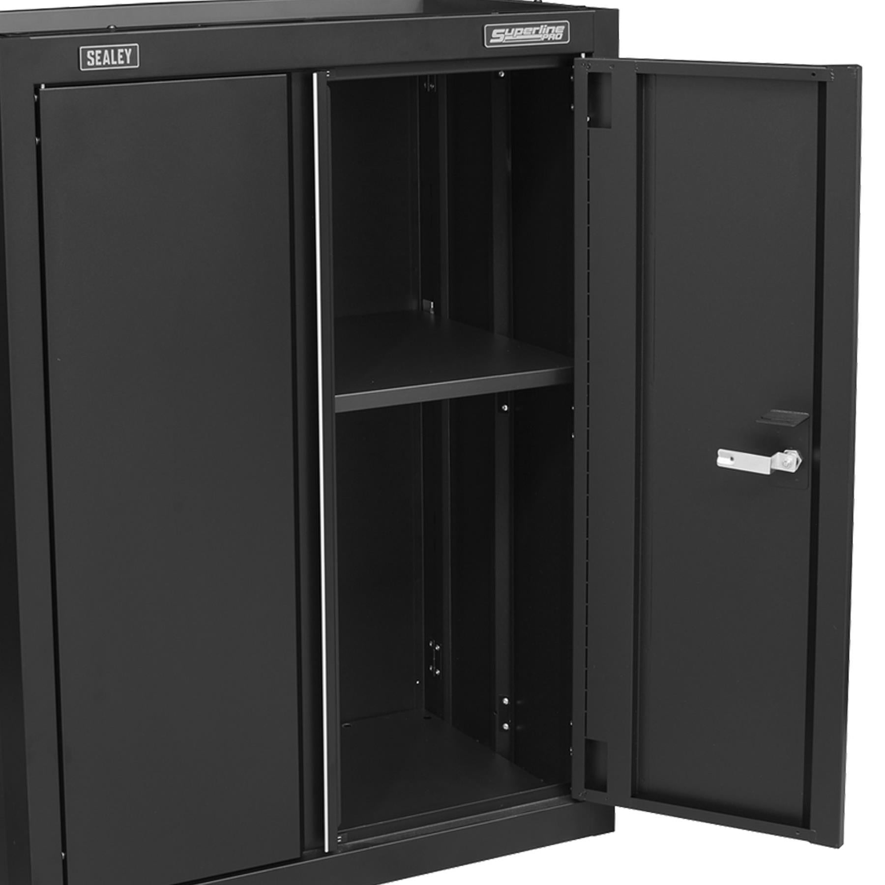 Sealey Modular Stacking Cabinet Fitted with magnetic door latches