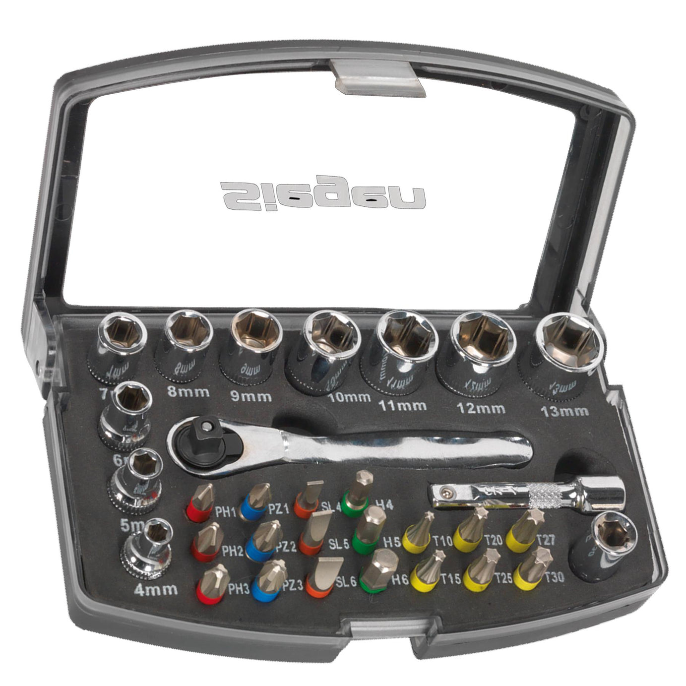 Sealey Socket & Bit Set 31pc 1/4"Sq Drive