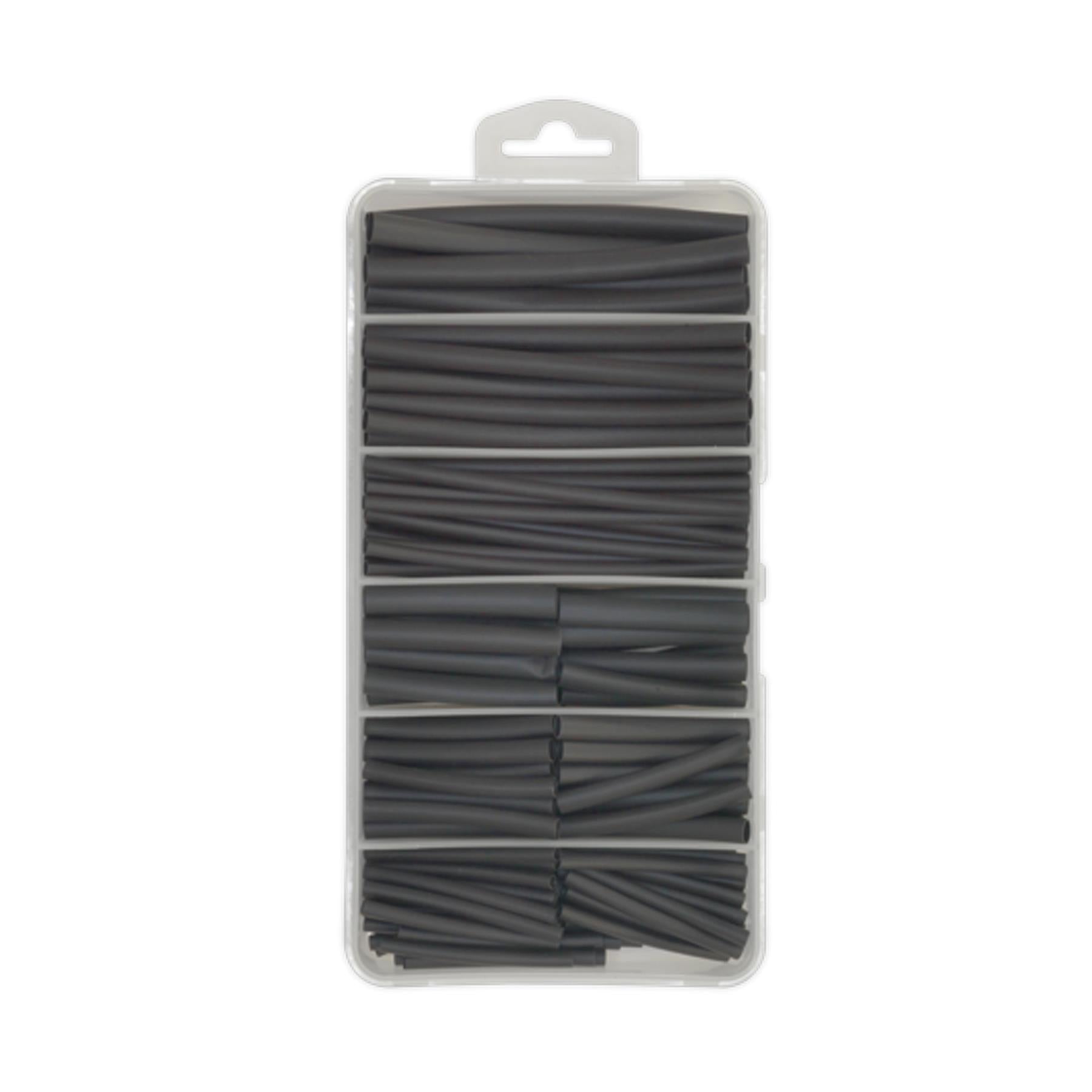 Sealey Heat Shrink Tubing Assortment 180pc 50 & 100mm Black
