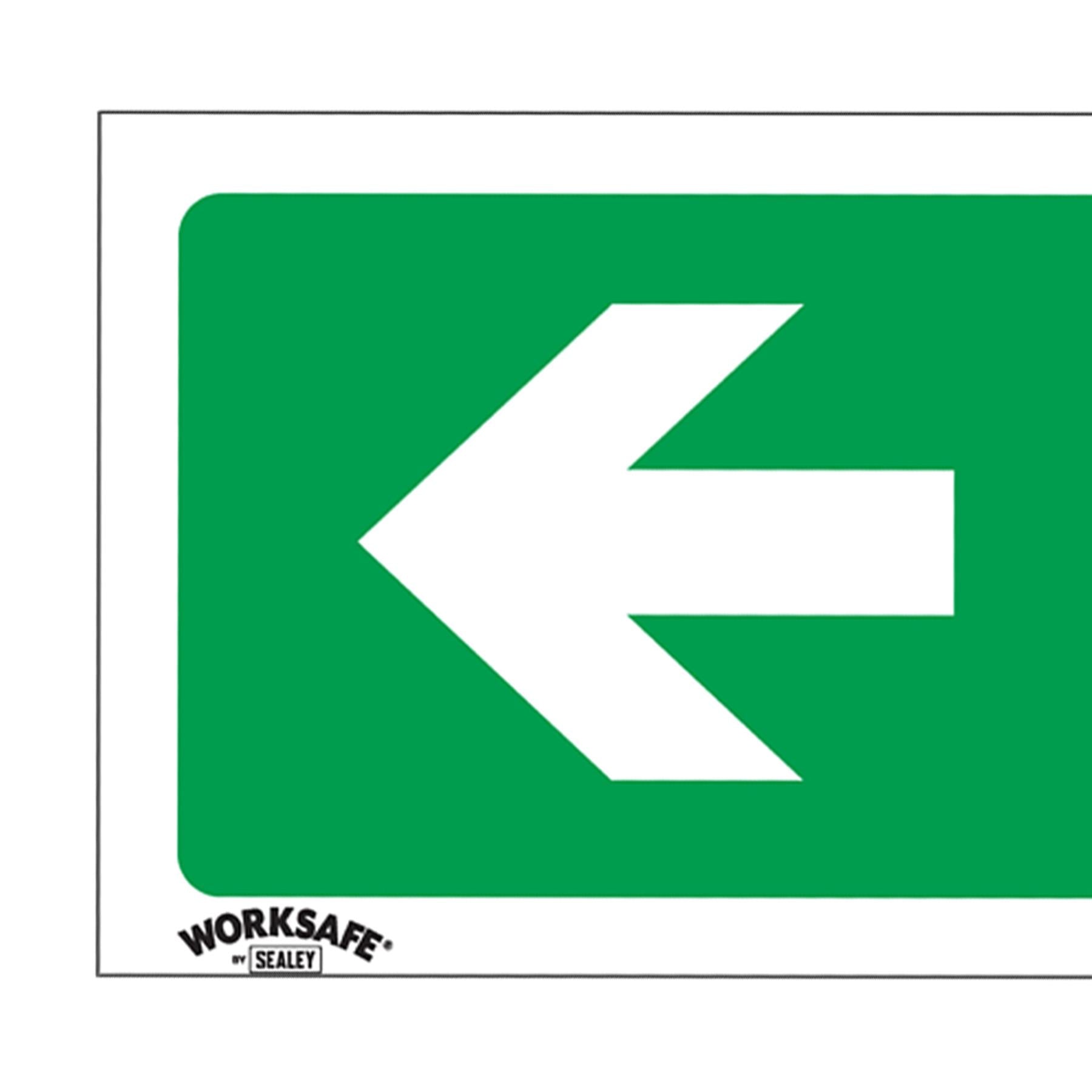 Safe Conditions Safety Sign - Fire Exit (Left) - Rigid Plastic