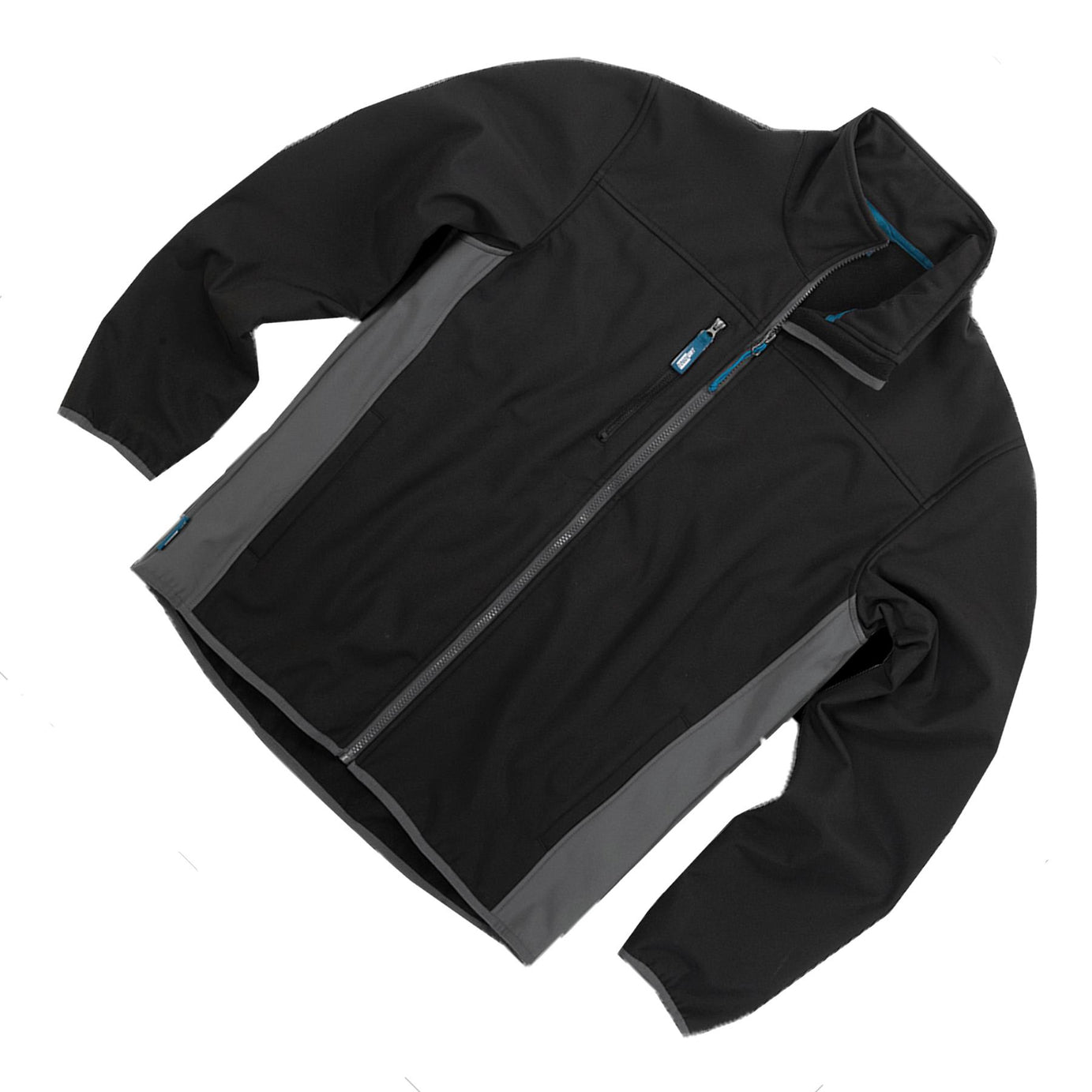 Tough Grit 2-tone Softshell Trade Tech Windproof Jacket Black/Charcoal M