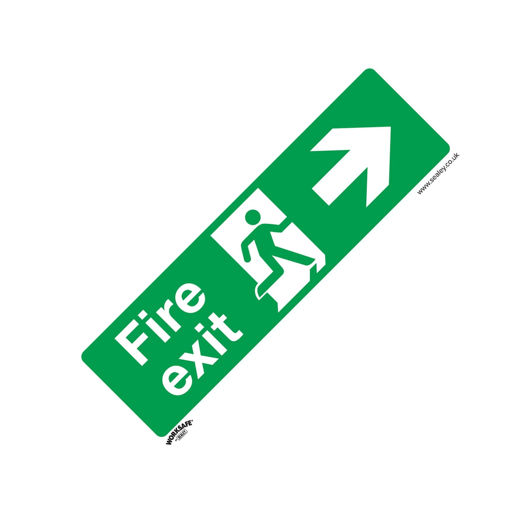 Safe Conditions Safety Sign - Fire Exit (Right) - Self-Adhesive Vinyl