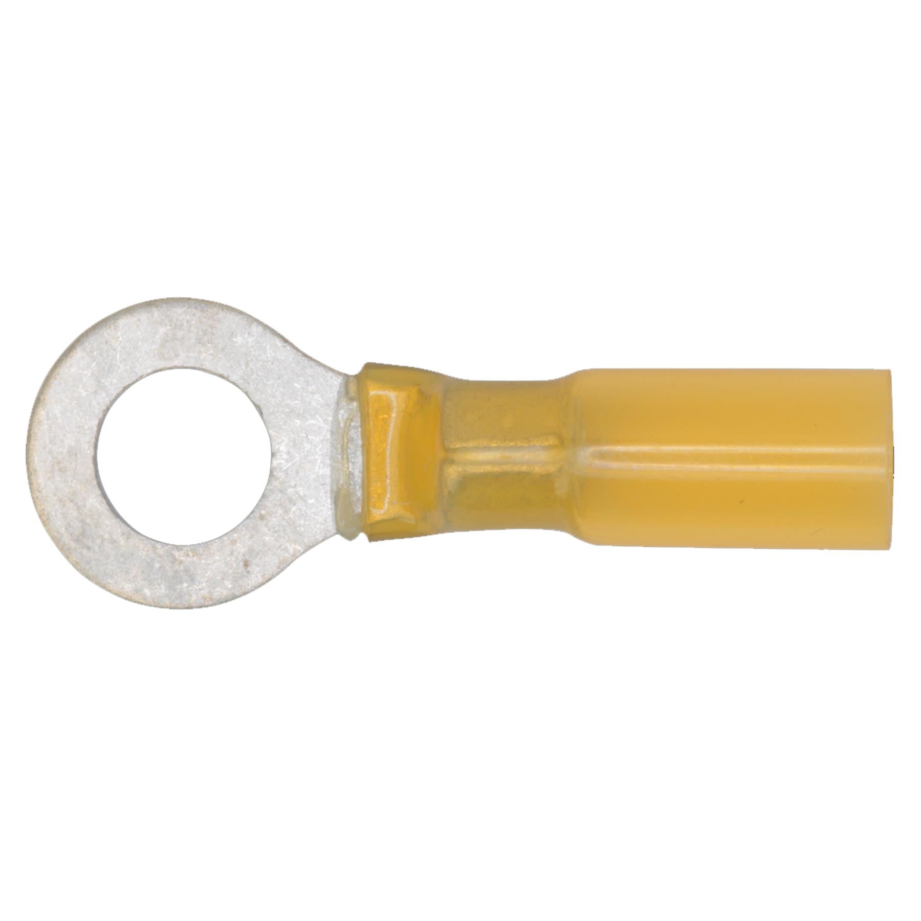 Heat Shrink Ring Terminal 8.4mm Yellow Pack of 25 Sealey