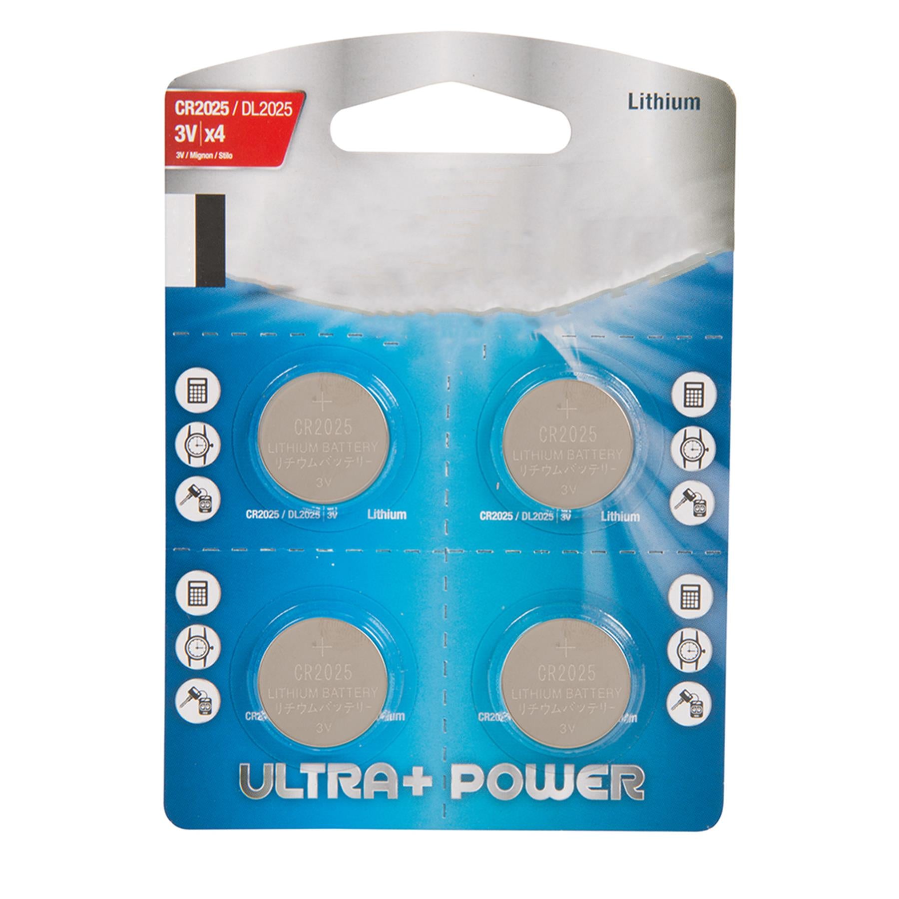 4x High Performance Lithium Small Button Cell Battery Batteries CR2025
