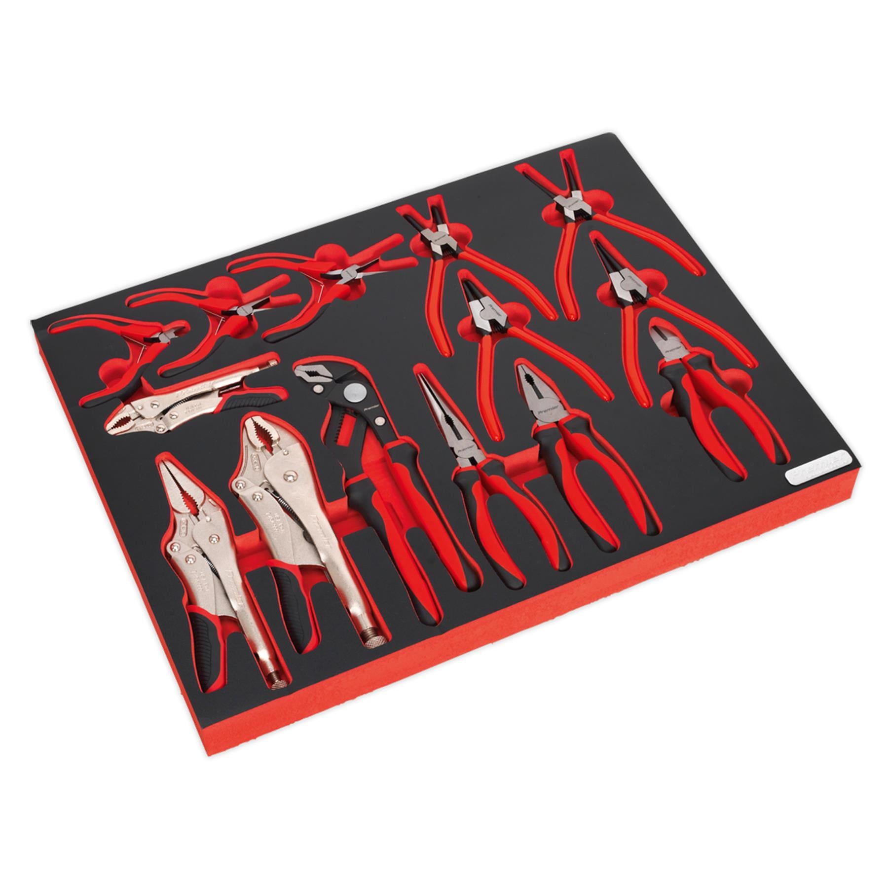 Sealey Tool Tray with Pliers Set 14pc