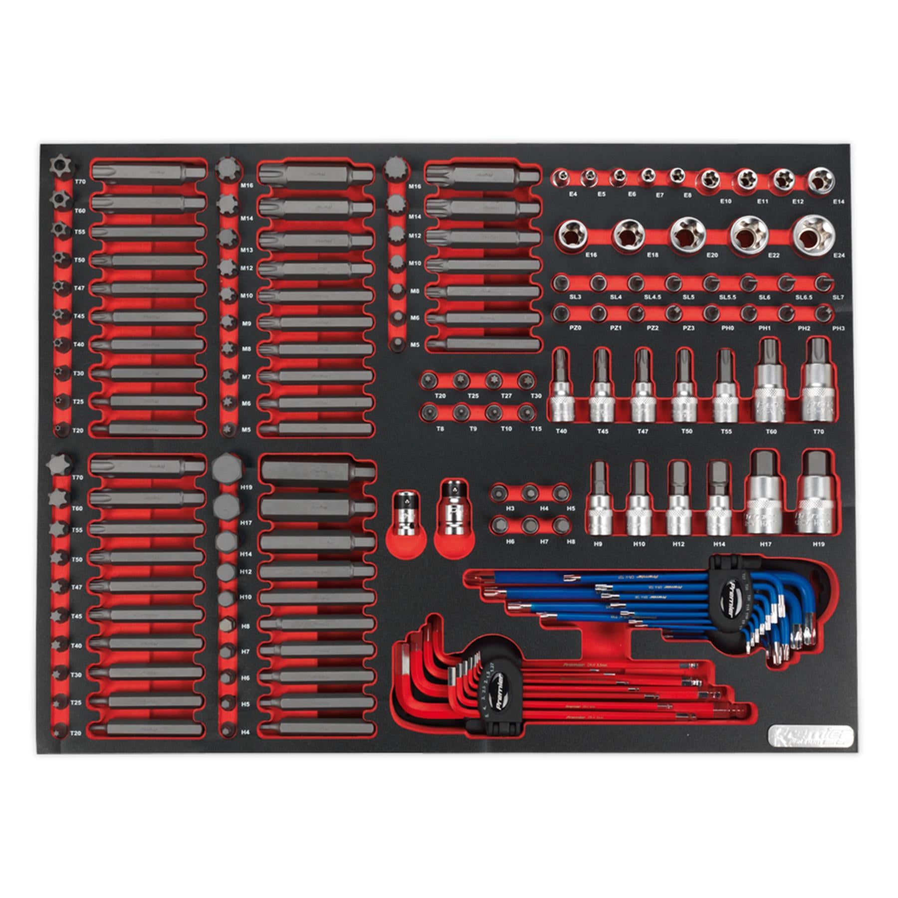 Sealey Tool Tray with Specialised Bits & Sockets 177pc