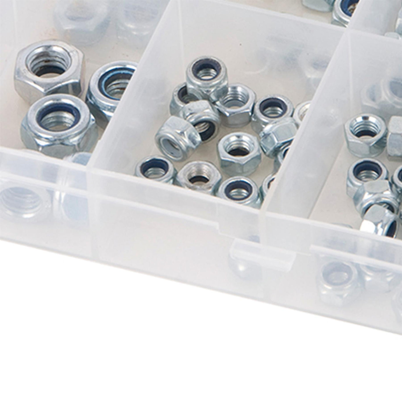 108Pce Lock Nuts Pack Secure Tight Fitting Around Threads Firm M4-M12 Size