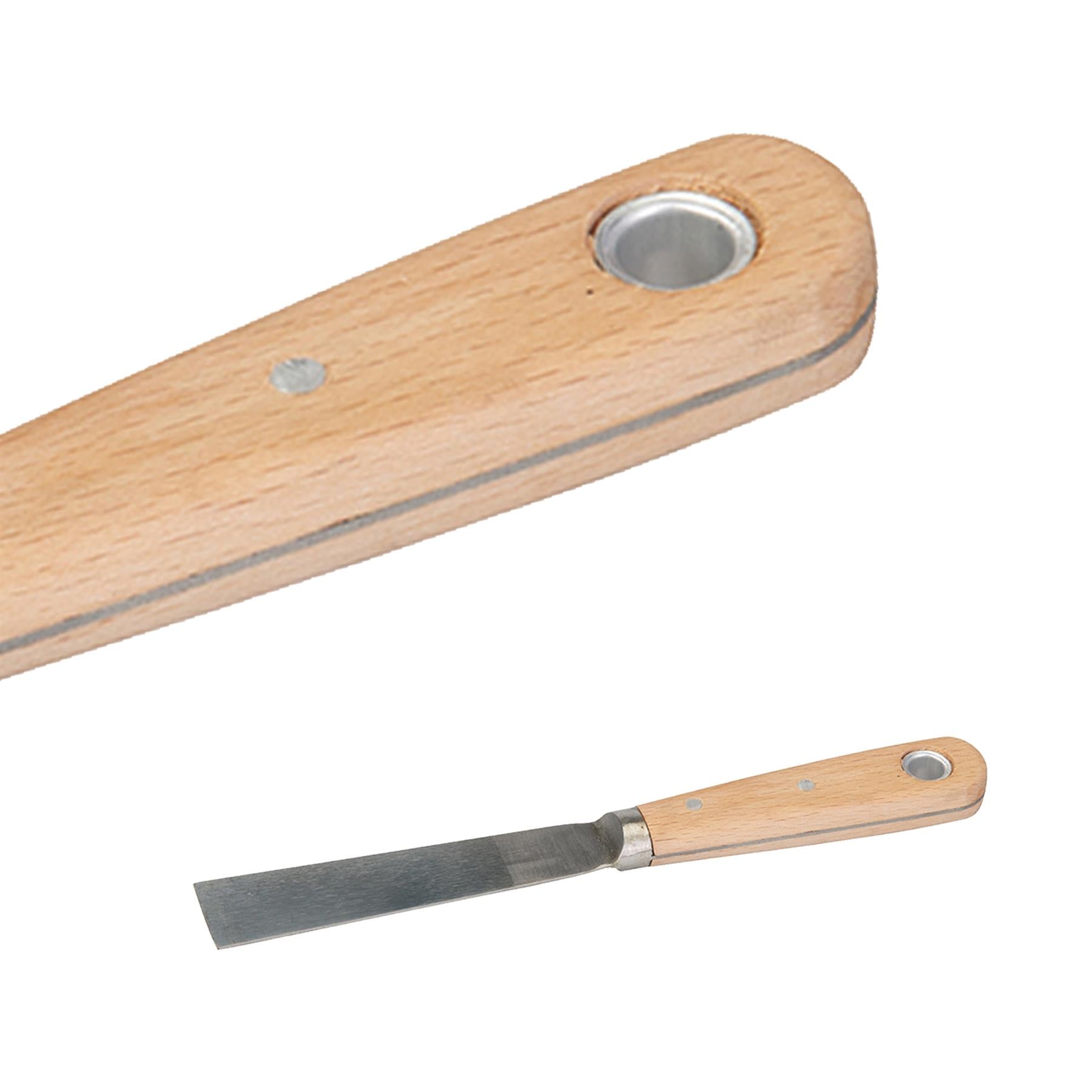 Wood Decorators Paint Scraper 25mm Solid Bolsters Scale Tangs & Hardwood Handle