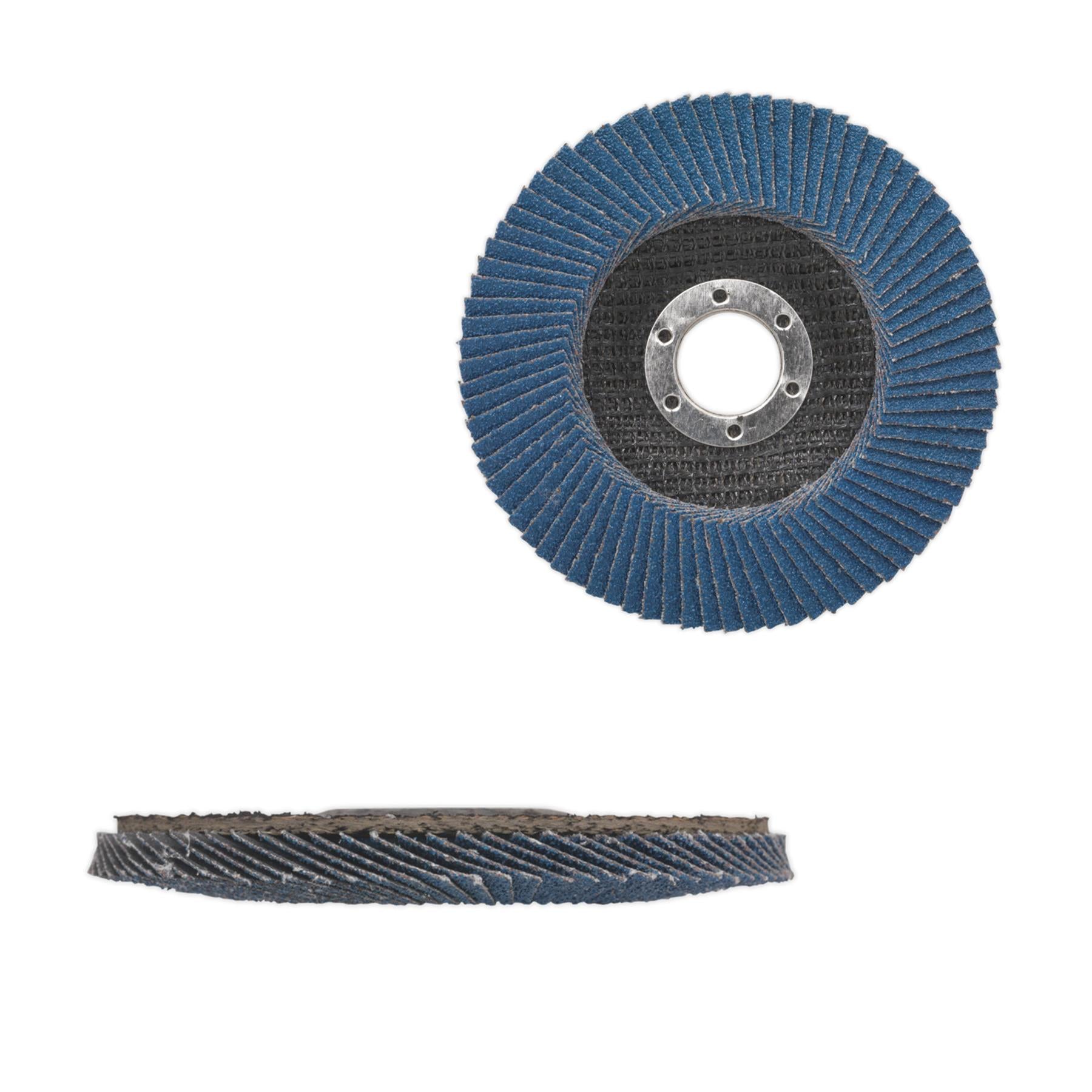 Sealey Flap Disc Zirconium Ø115mm Ø22mm Bore 80Grit