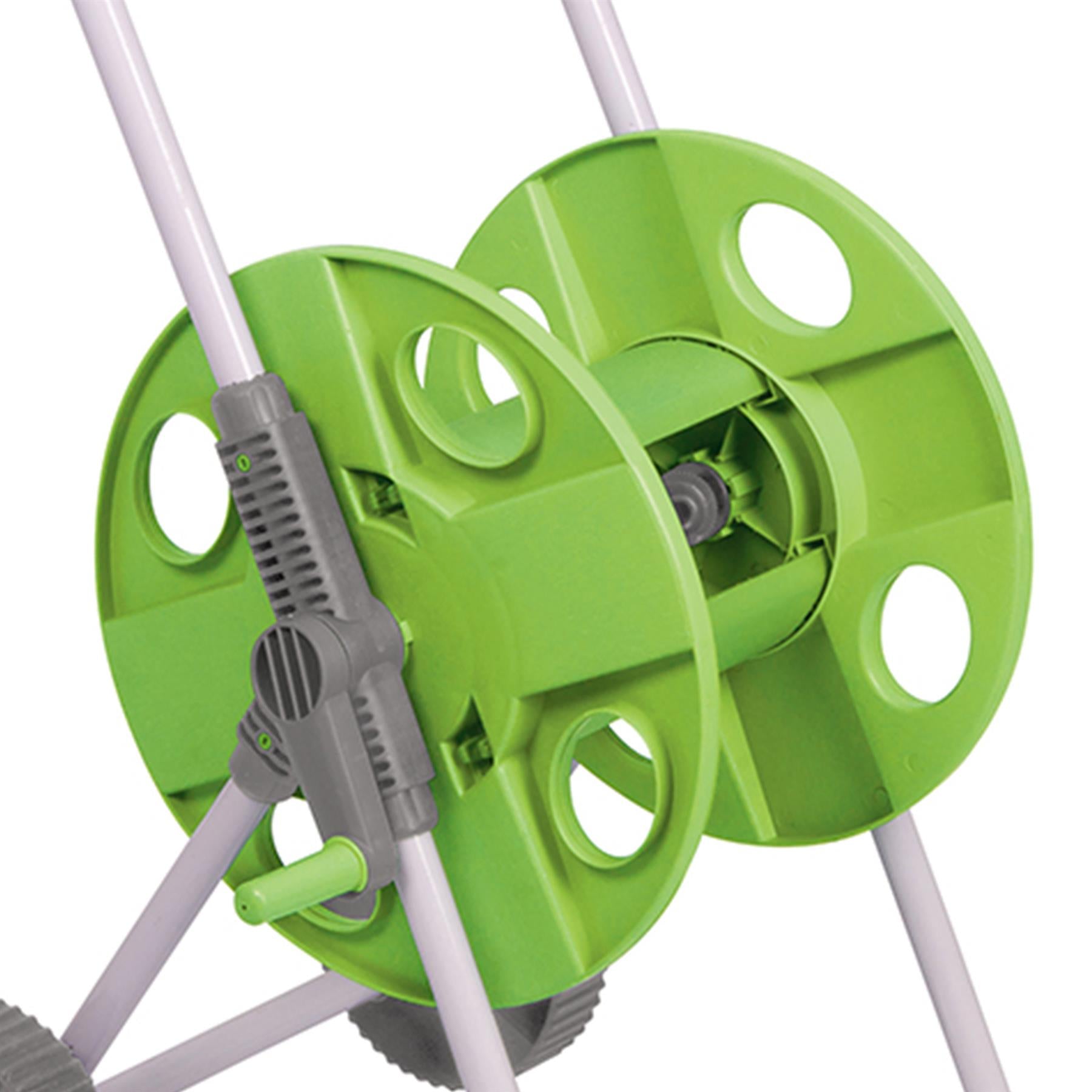 Wheeled Lightweight Garden Hose Pipe Reel Cart 45M Capacity Easy To Wheel