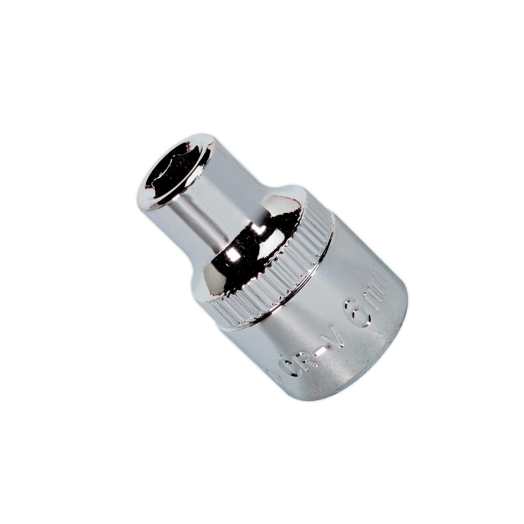 Sealey WallDrive Socket 6mm 3/8"Sq Drive Fully Polished