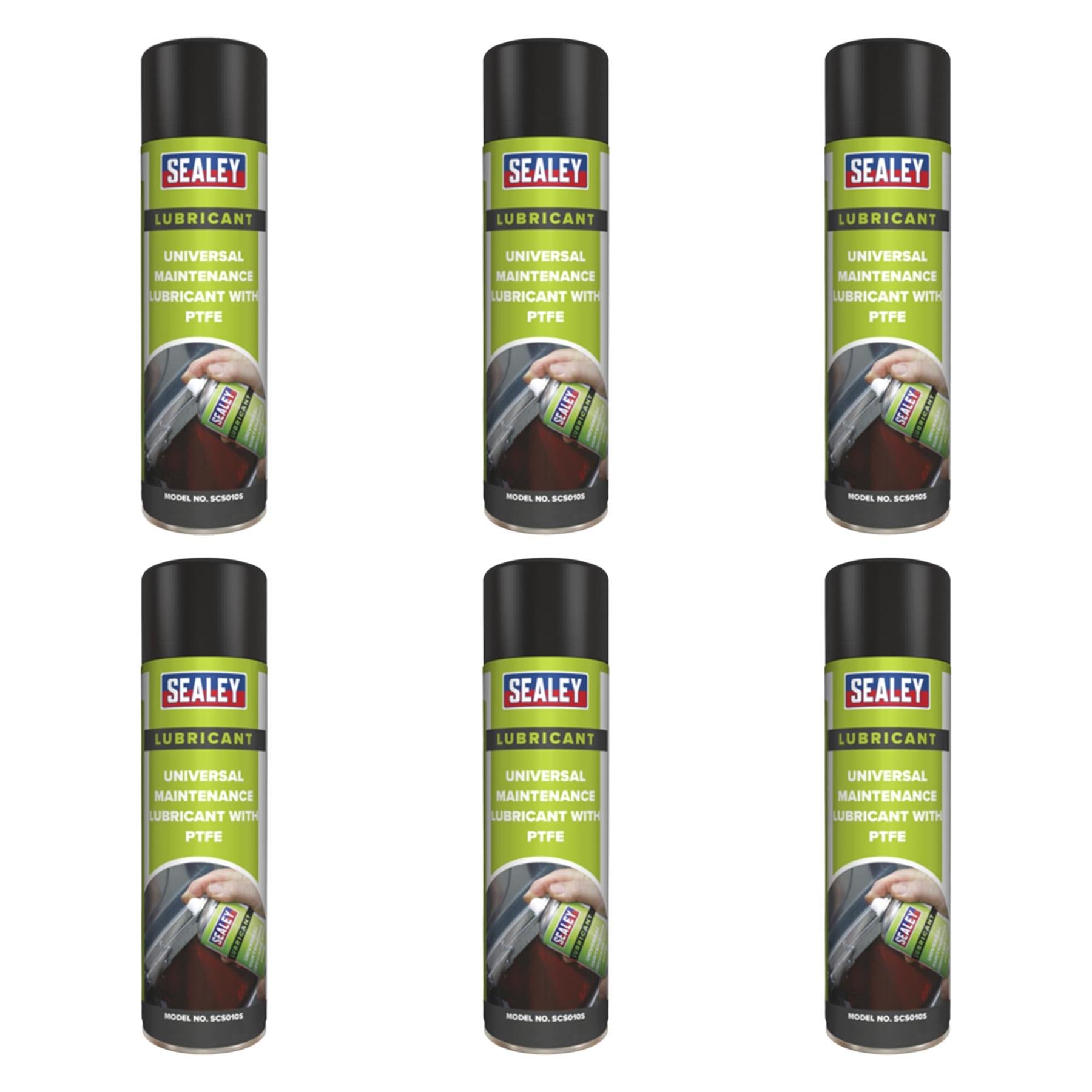 Sealey Universal Maintenance Lubricant with PTFE 500ml Pack of 6