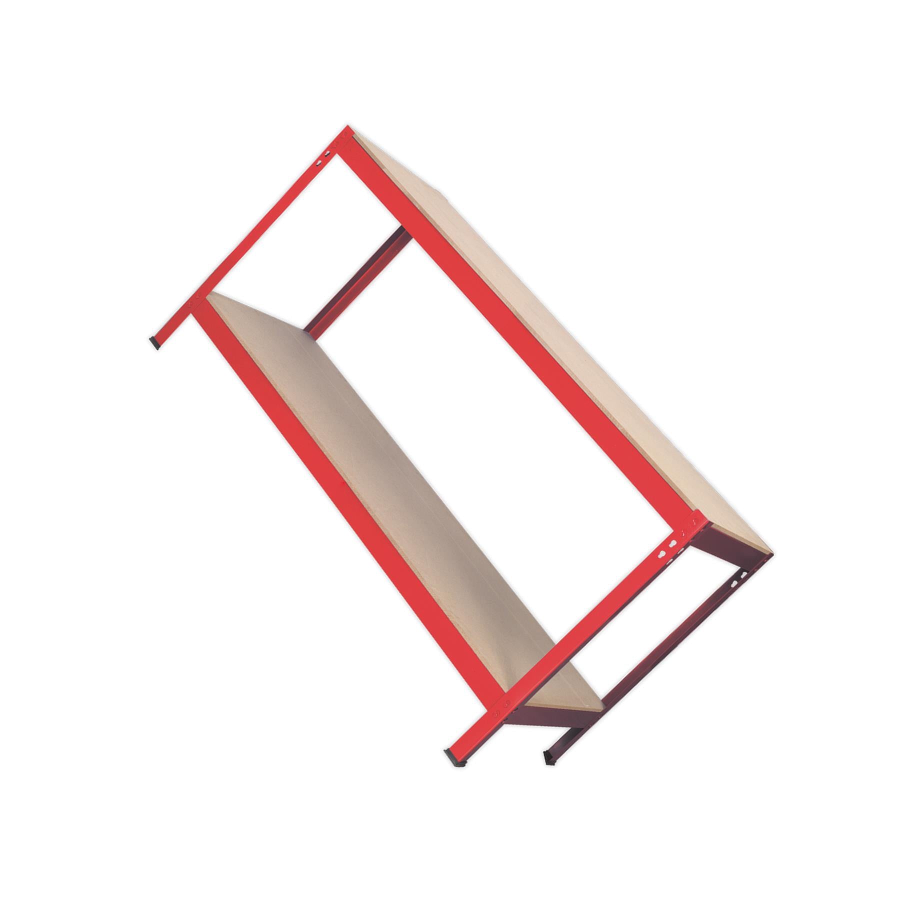 Sealey Workbench 1.53m Steel Wooden Top Fully Painted Steel Frame