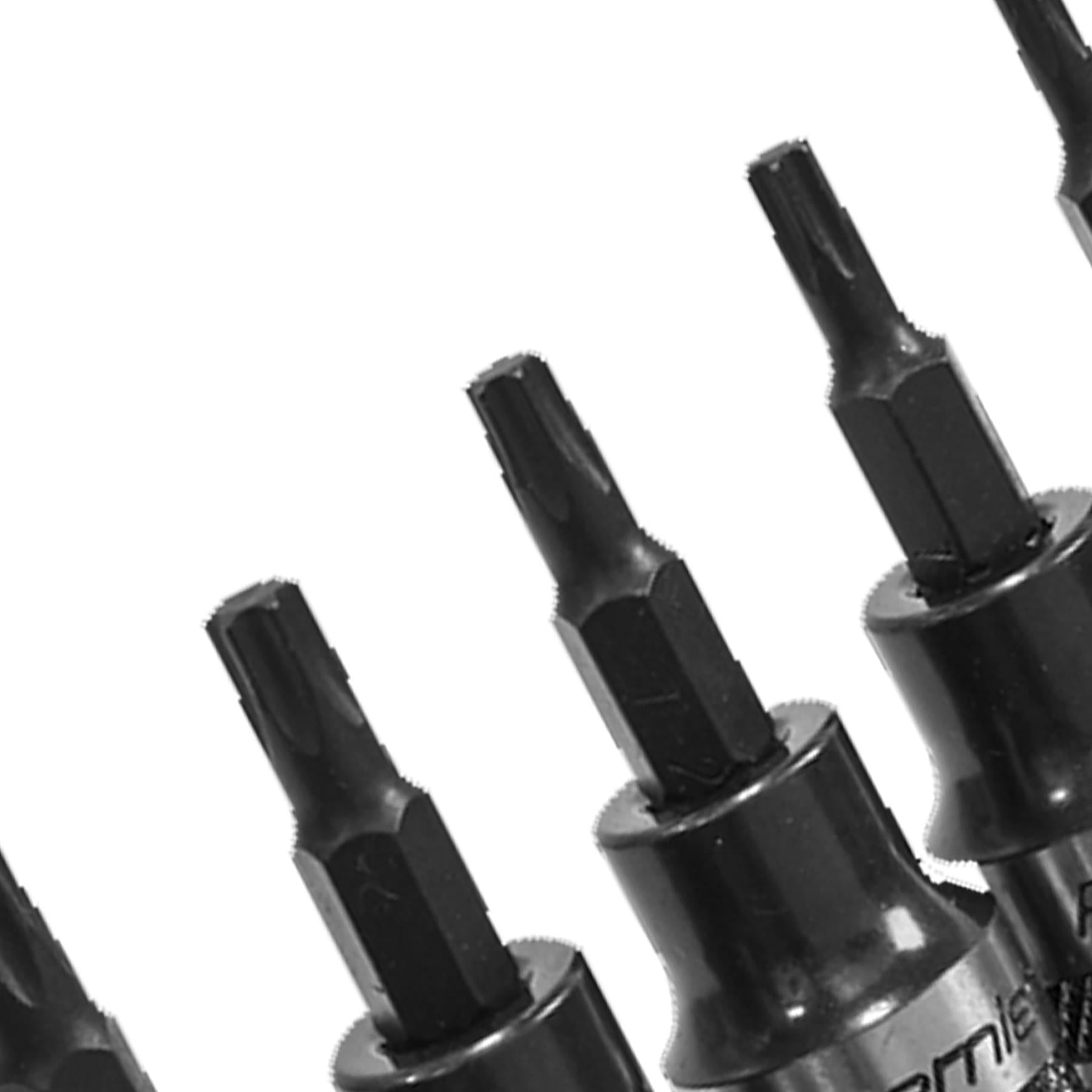 Sealey TRX-Star* Socket Bit Set 10pc 3/8"Sq Drive Black Series