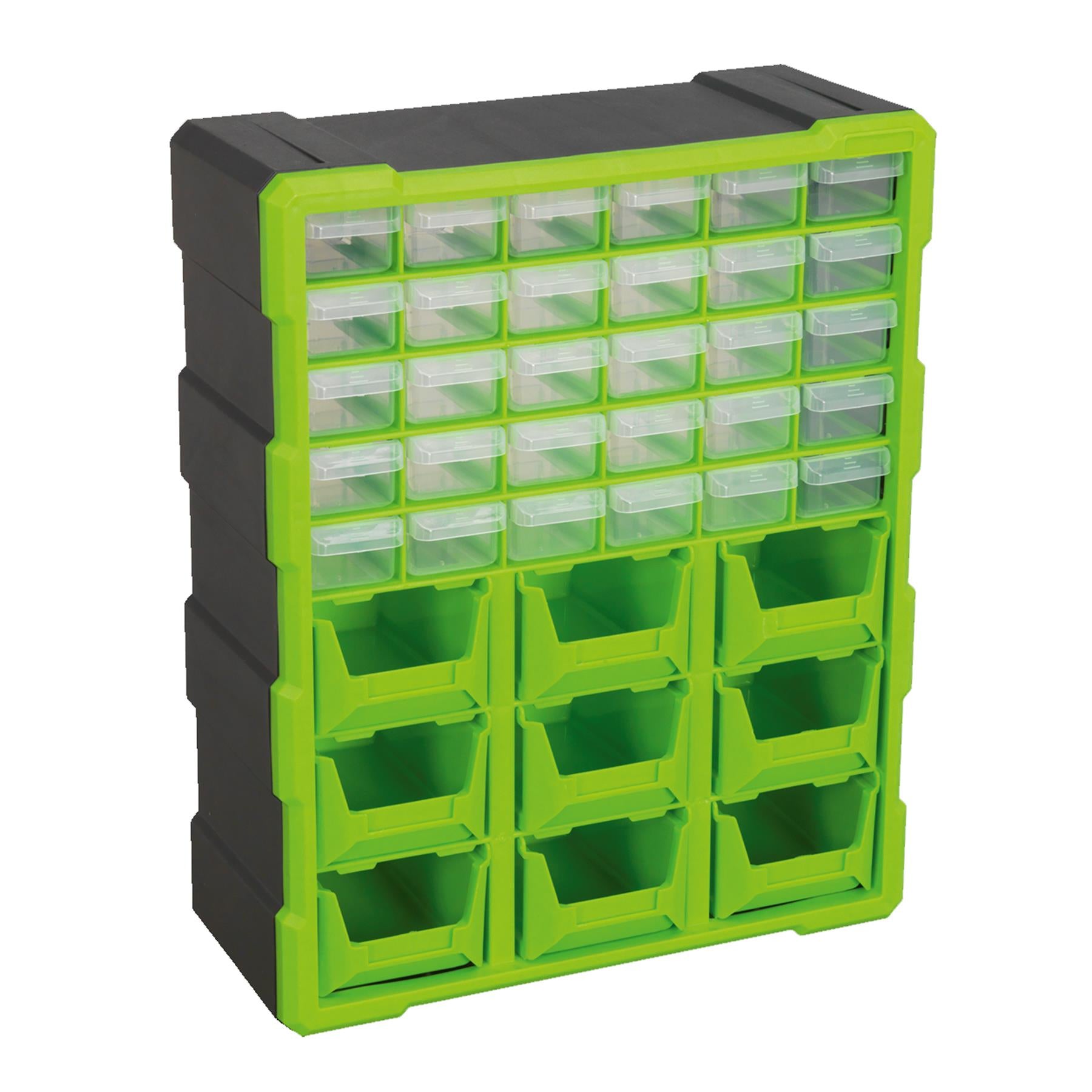 Sealey Cabinet Box 39 Drawer - Hi-Vis Green/Black