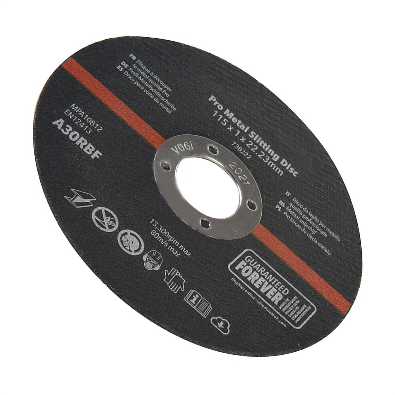 Pro Metal Slitting Disc 10Pk For Ferrous& NonFerrous Metals 115 x 1 x 22.23mm