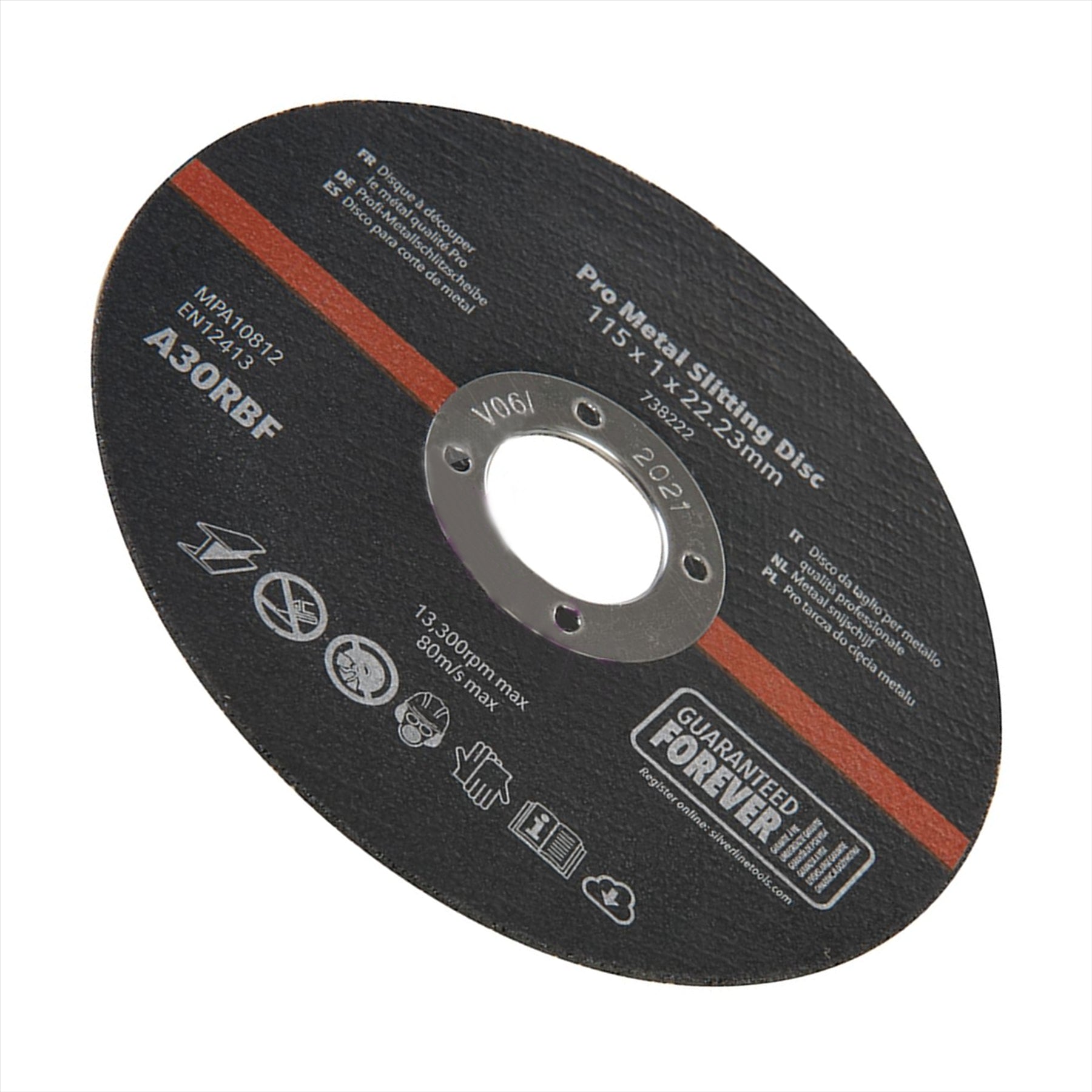 Pro Metal Slitting Disc 10Pk For Ferrous& NonFerrous Metals 115 x 1 x 22.23mm