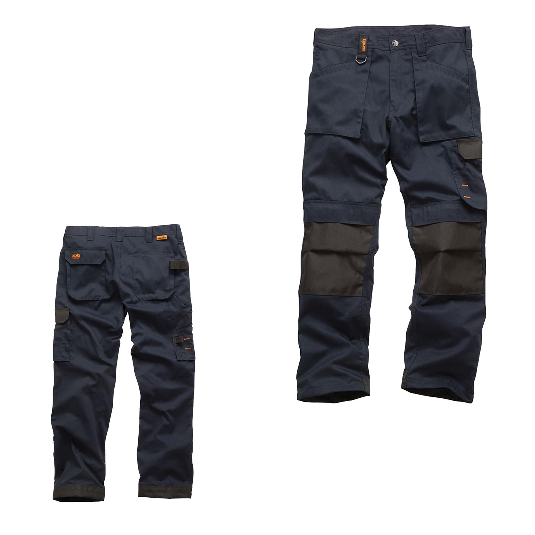 Scruffs Worker Trousers | Trade Hard Wearing Work Trousers NAVY (30R)