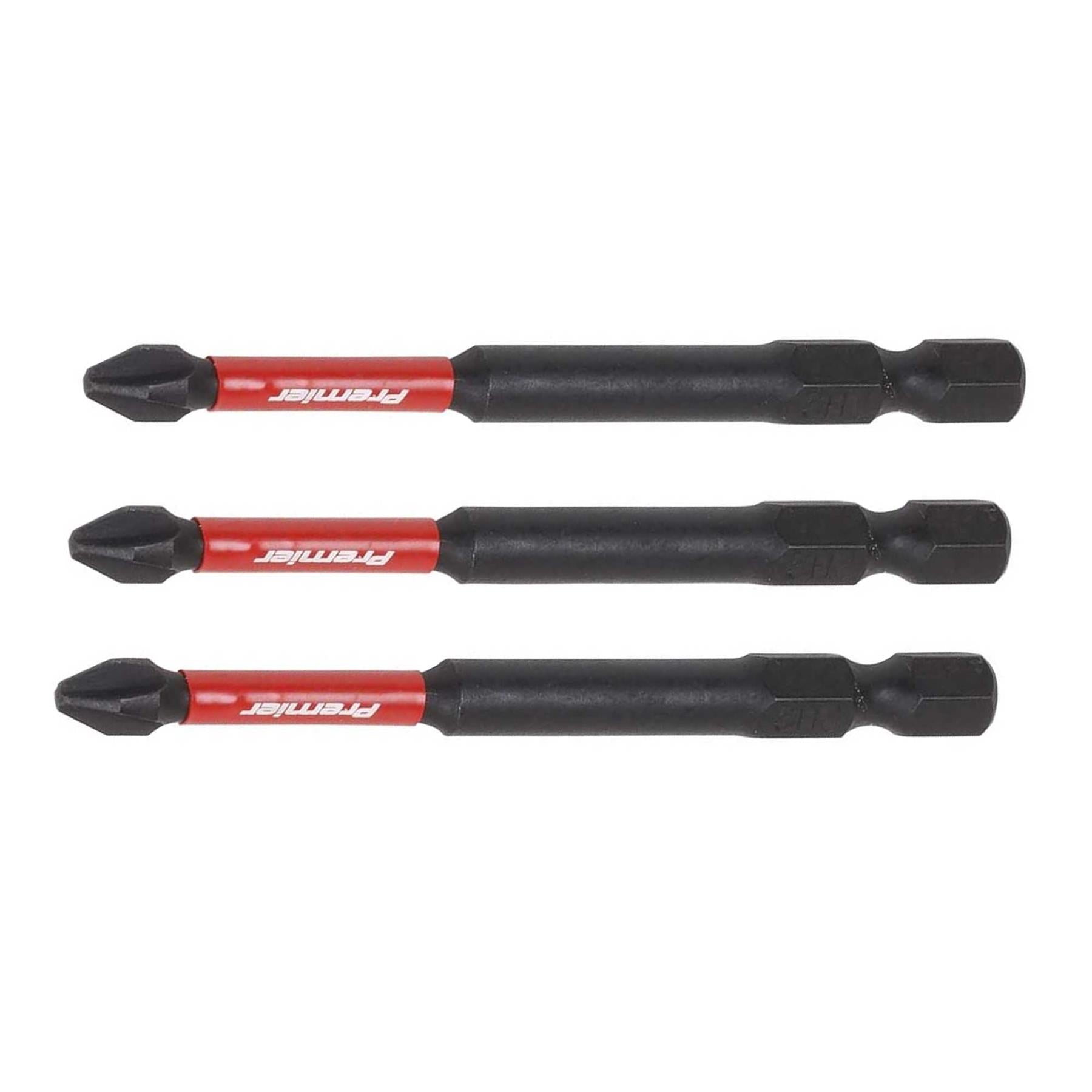 Phillips #2 Impact Power Tool Bits 75mm - 3pc