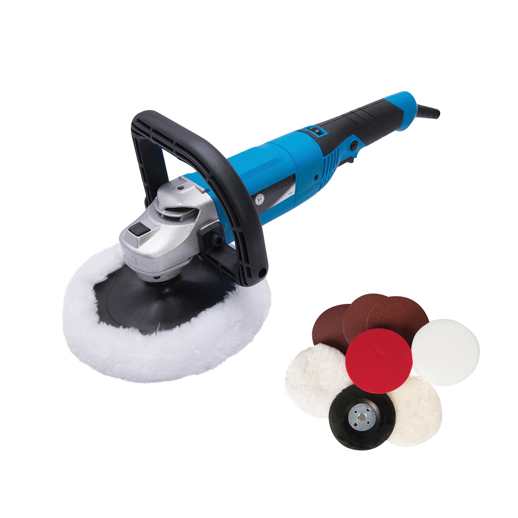 Electric Sander Polisher Car Body Buffer Machine And 180mm Polishing/Sanding Kit
