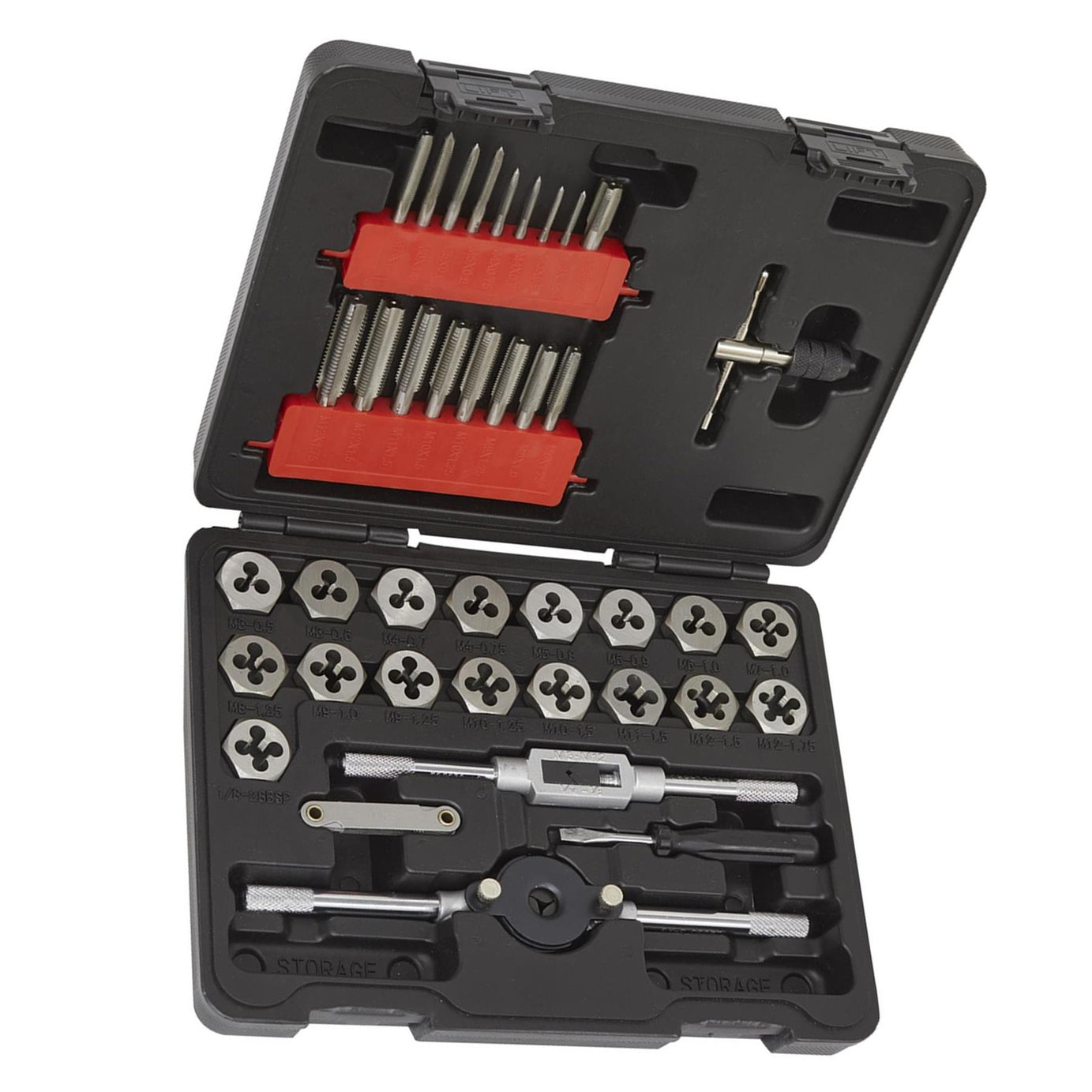 Sealey 39pc Tap and Hex Die Set Metric Thread Cutting Repair Tool M3 - M12 Steel
