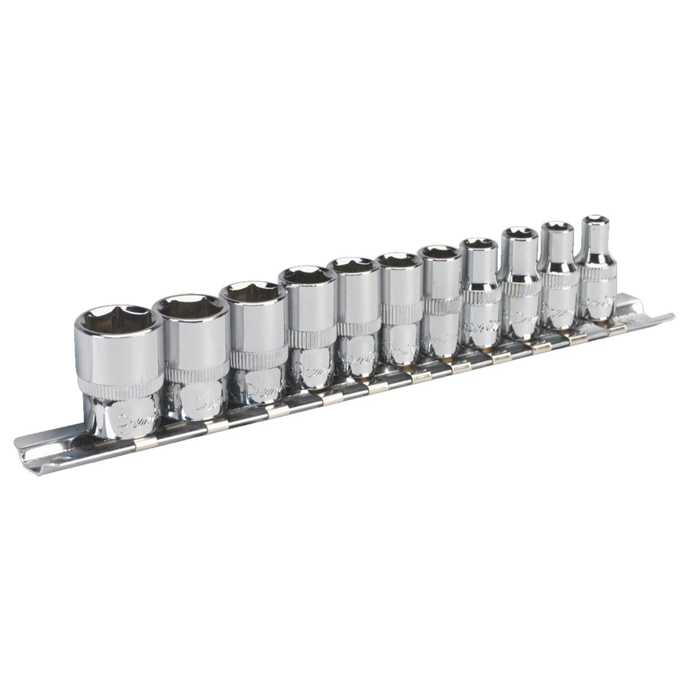 Sealey Socket Set 11pc 1/4"Sq Drive WallDrive Imperial