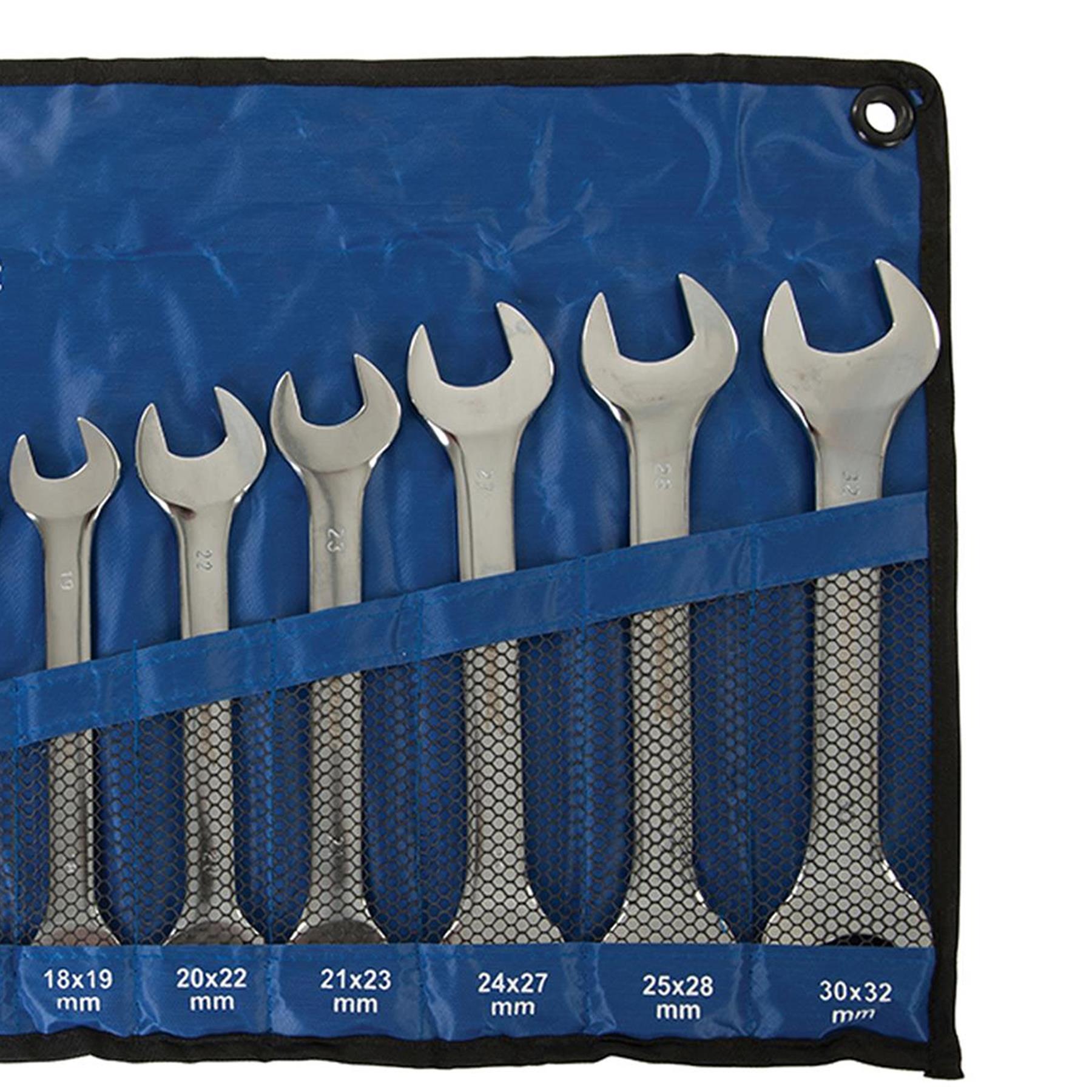 Open Ended Spanner Set 12pce 6 - 32mm Wrench Garage Mechanic Hand Tool