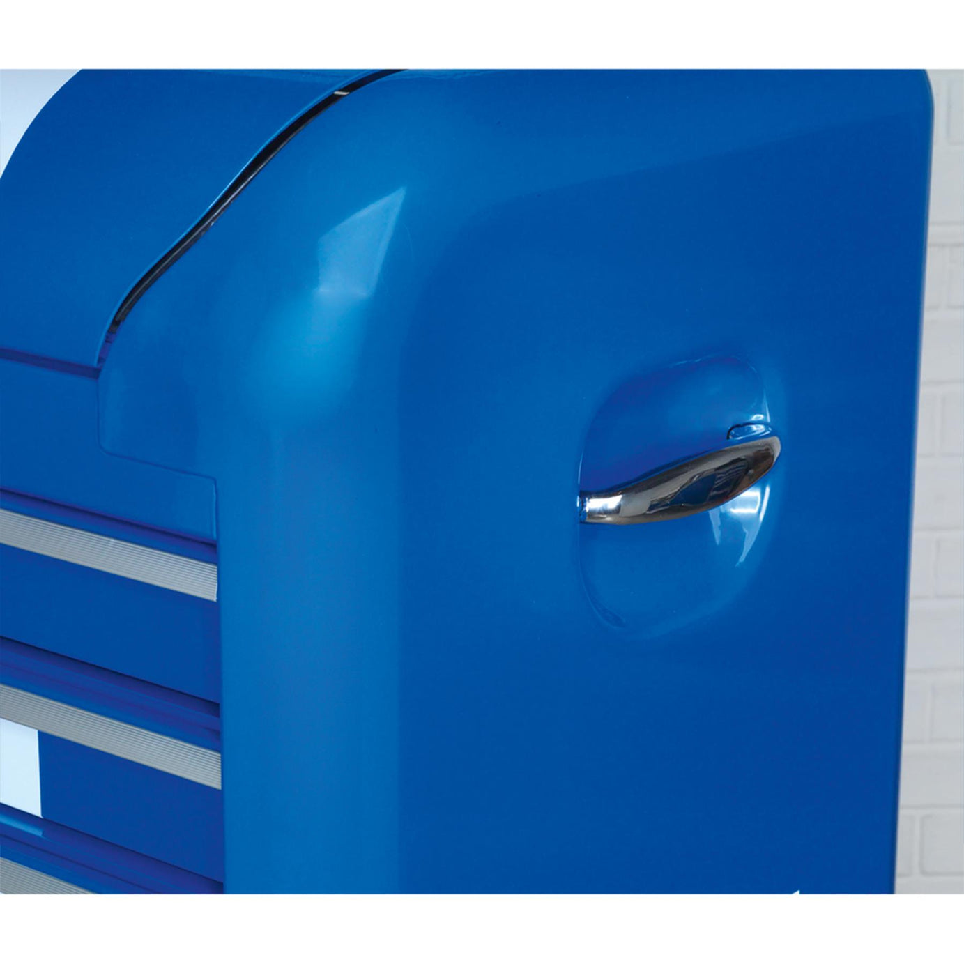 Sealey Topchest 4 Drawer Retro Style - Blue with White Stripes