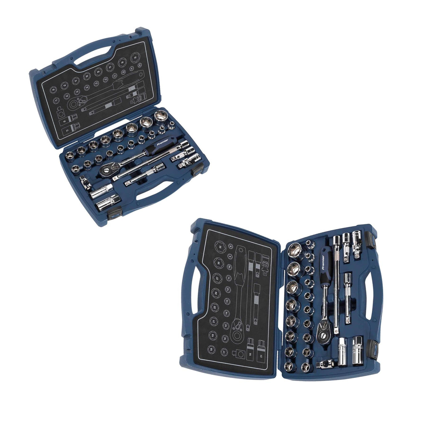 Sealey Socket Set 26pc 1/2"Sq Drive 6pt WallDrive Metric
