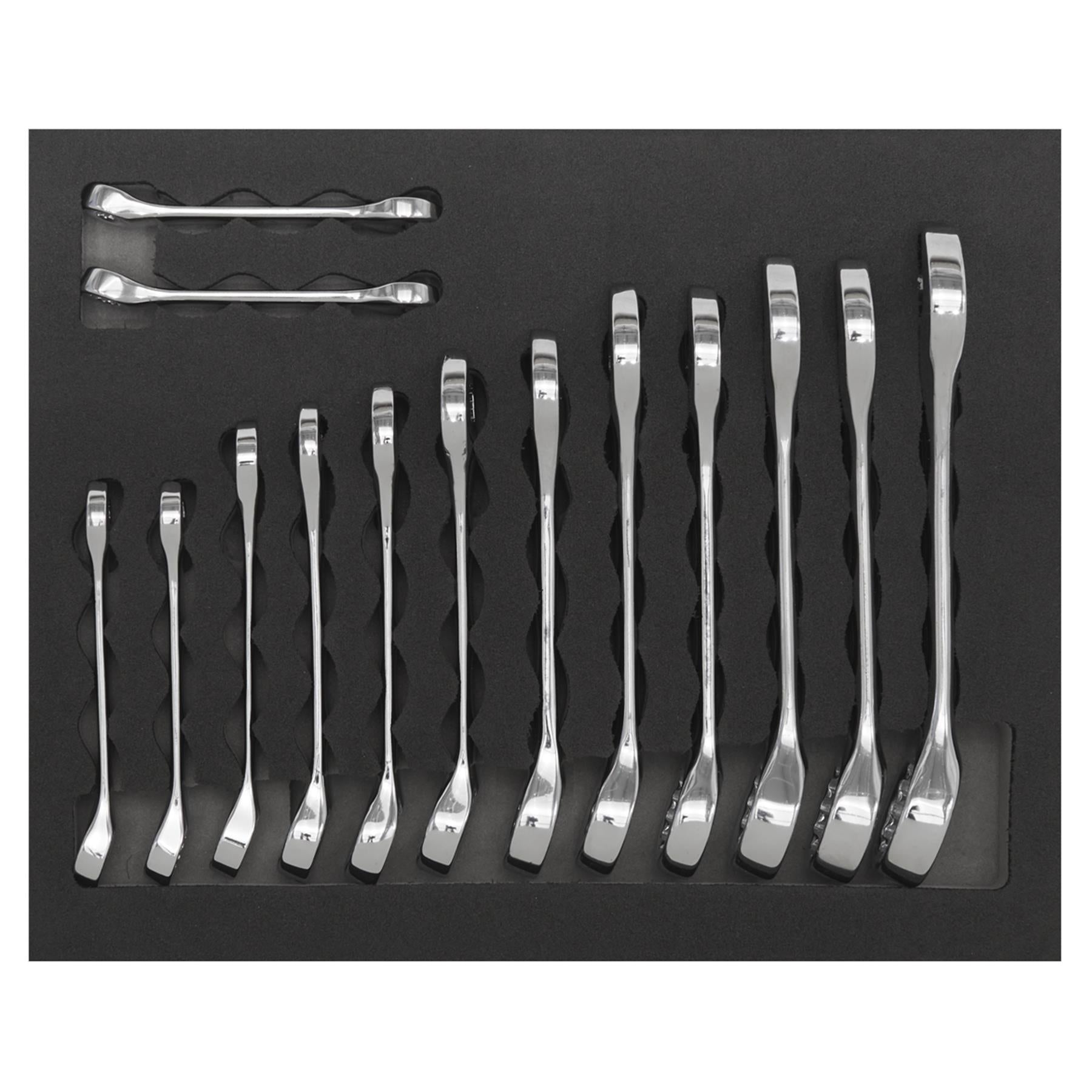 Sealey Combination Spanner Set 14pc Stubby
