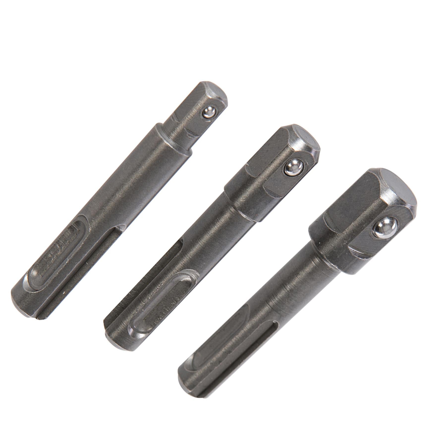 3Pce Sds Plus Socket Driver Set 1/4", 3/8" & 1/2" Chrome Vanadium Steel